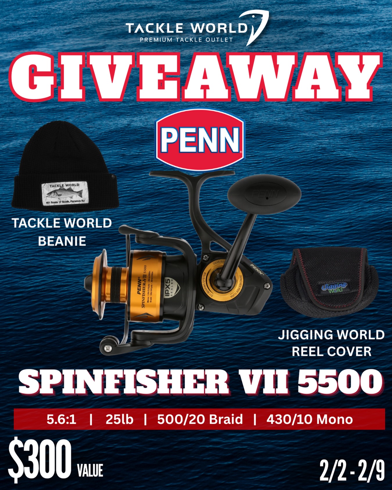 Tackle World Facebook ad: NEW GIVEAWAY ALERT