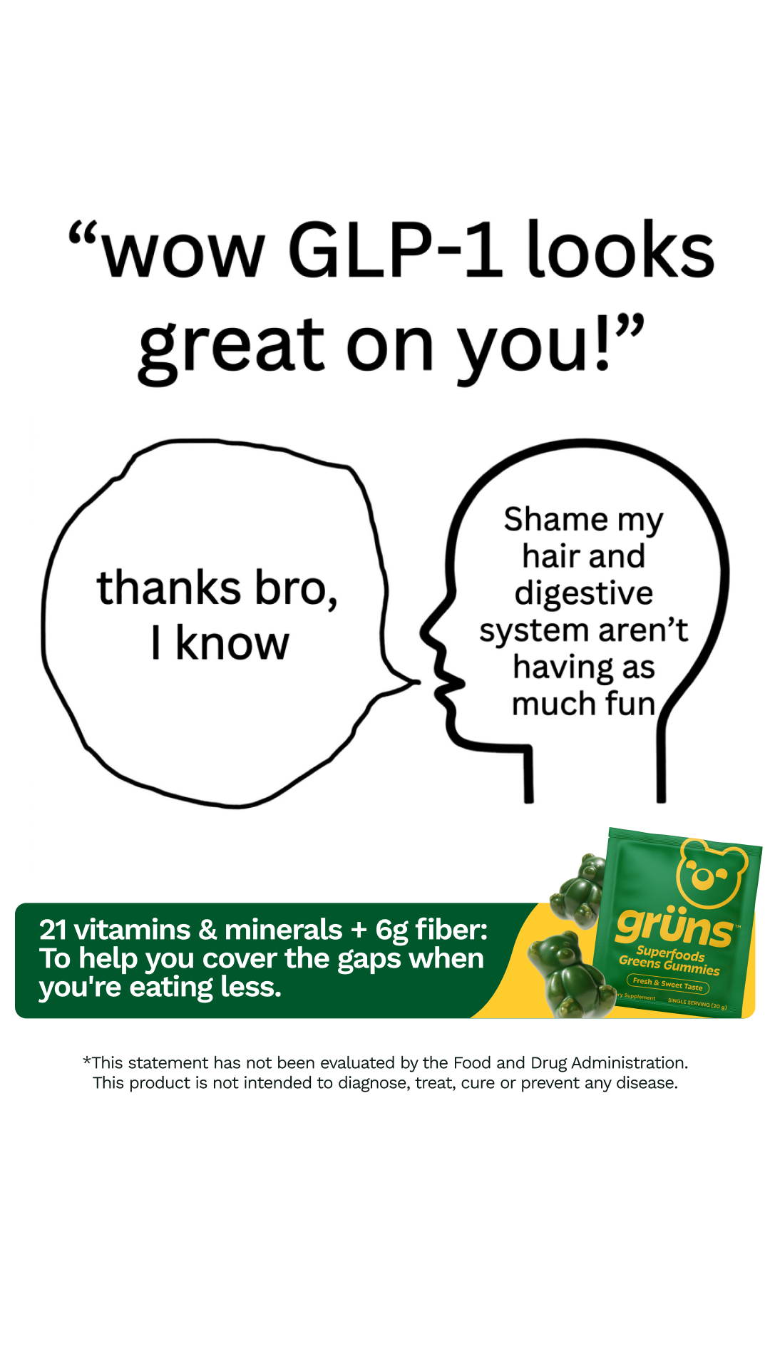 Grüns Facebook ad