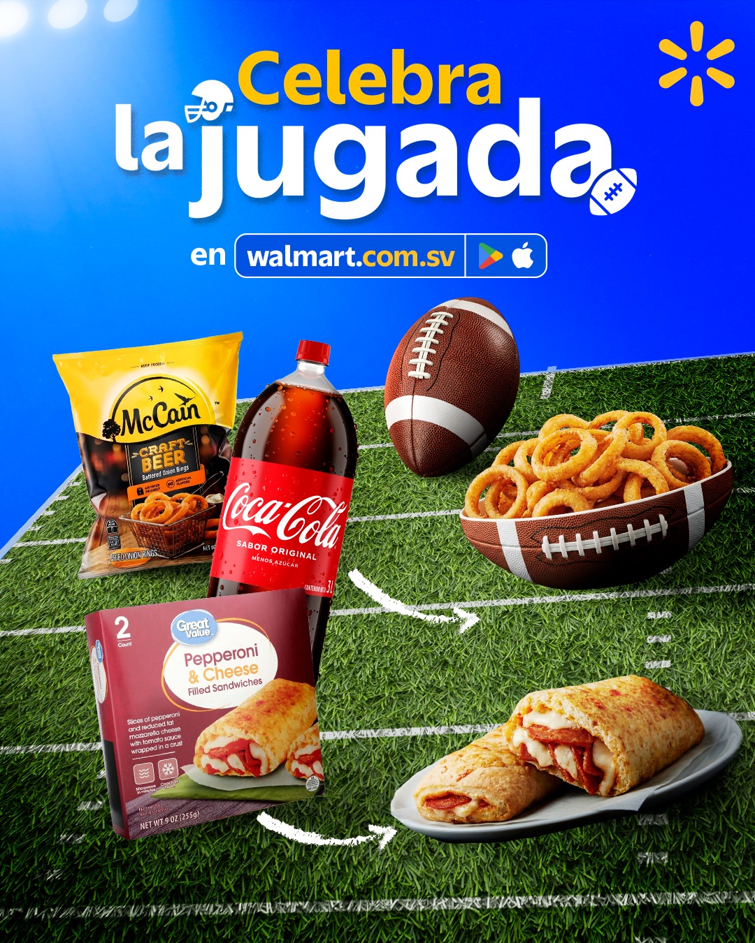 Walmart El Salvador Facebook ad: El touchdown de la temporada es pedirlo todo…