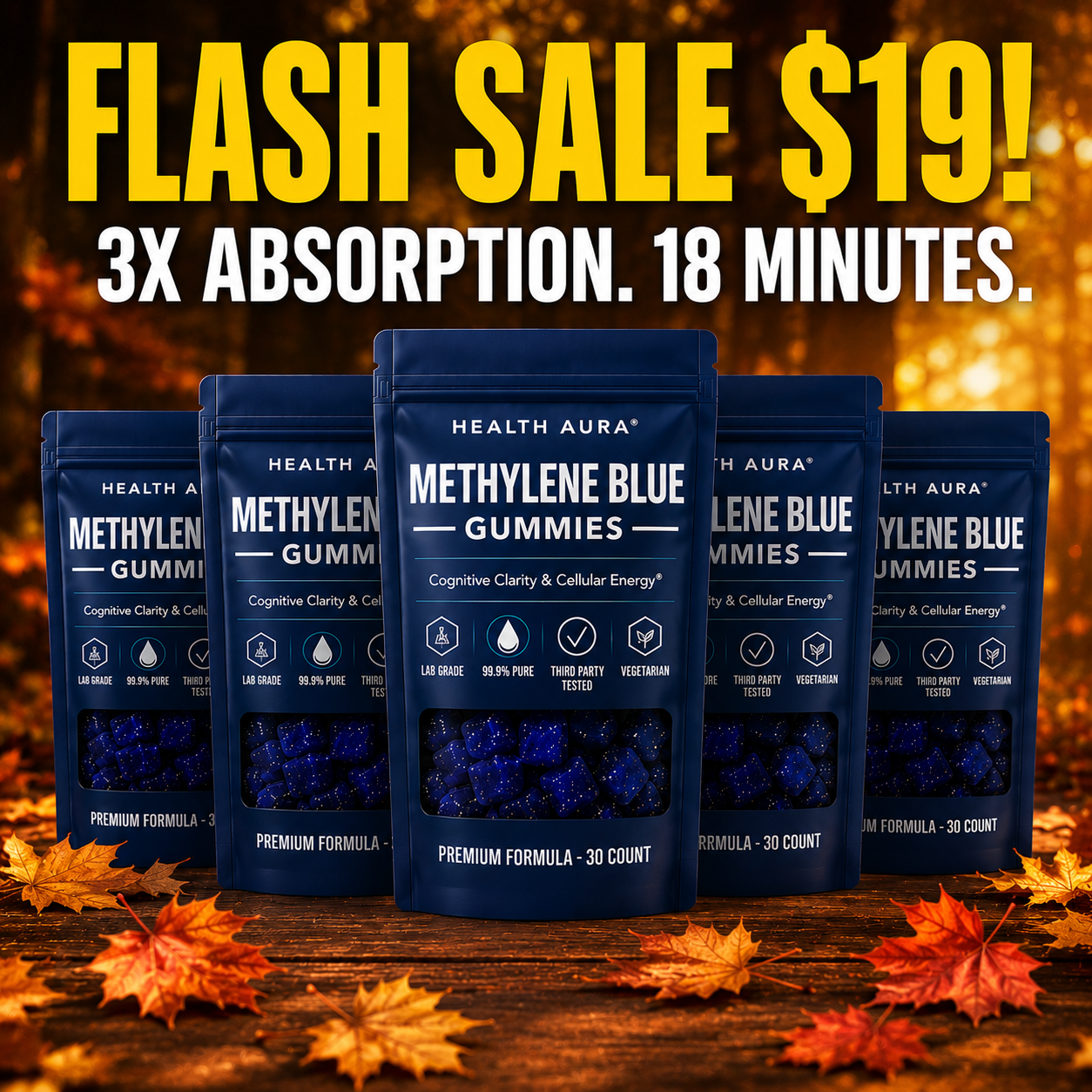 The Active Aging Report Facebook ad: I tell my patients to try methylene blue gummies every…