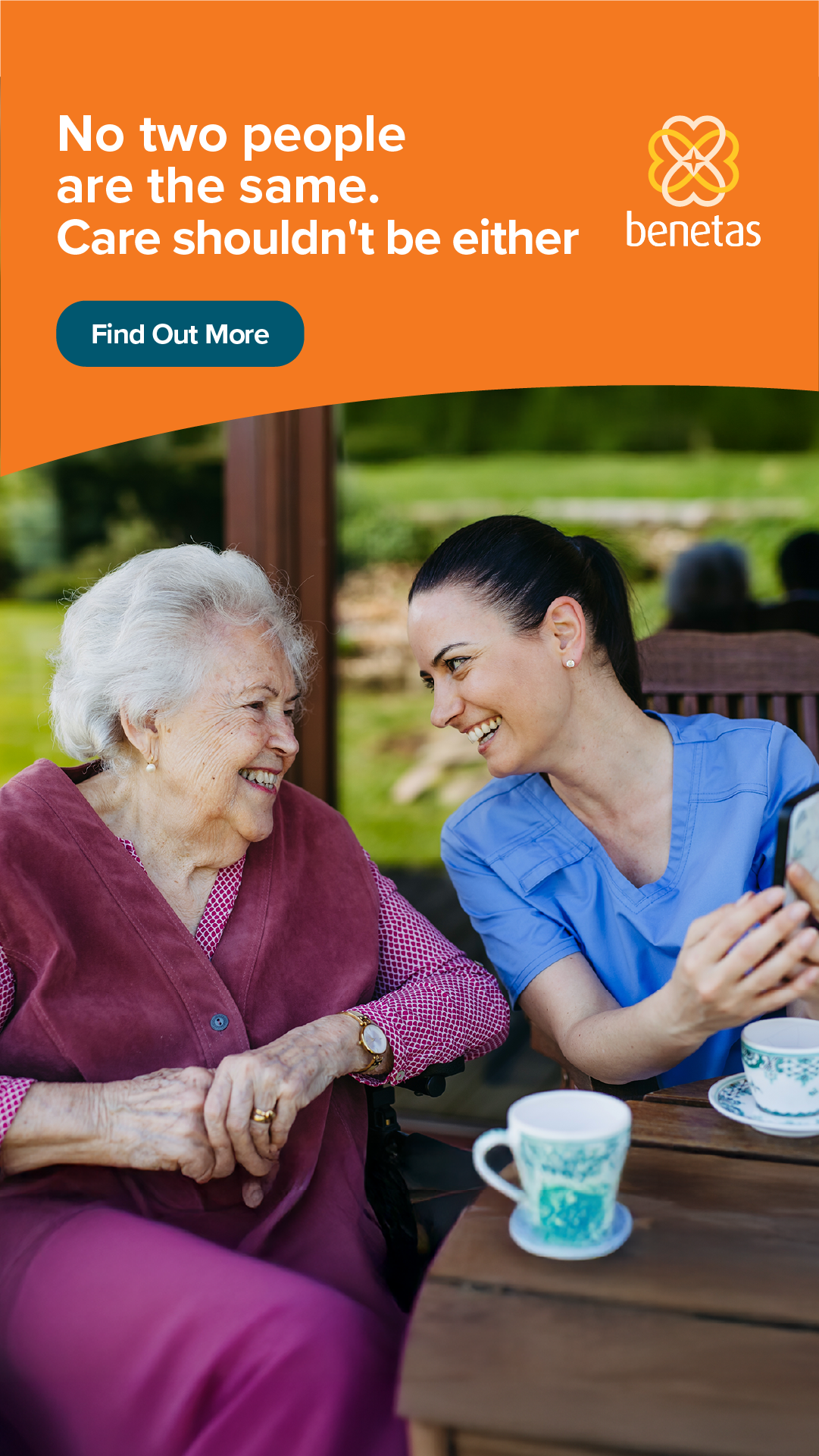 Benetas Aged Care Facebook ad from Feb 24, 2026