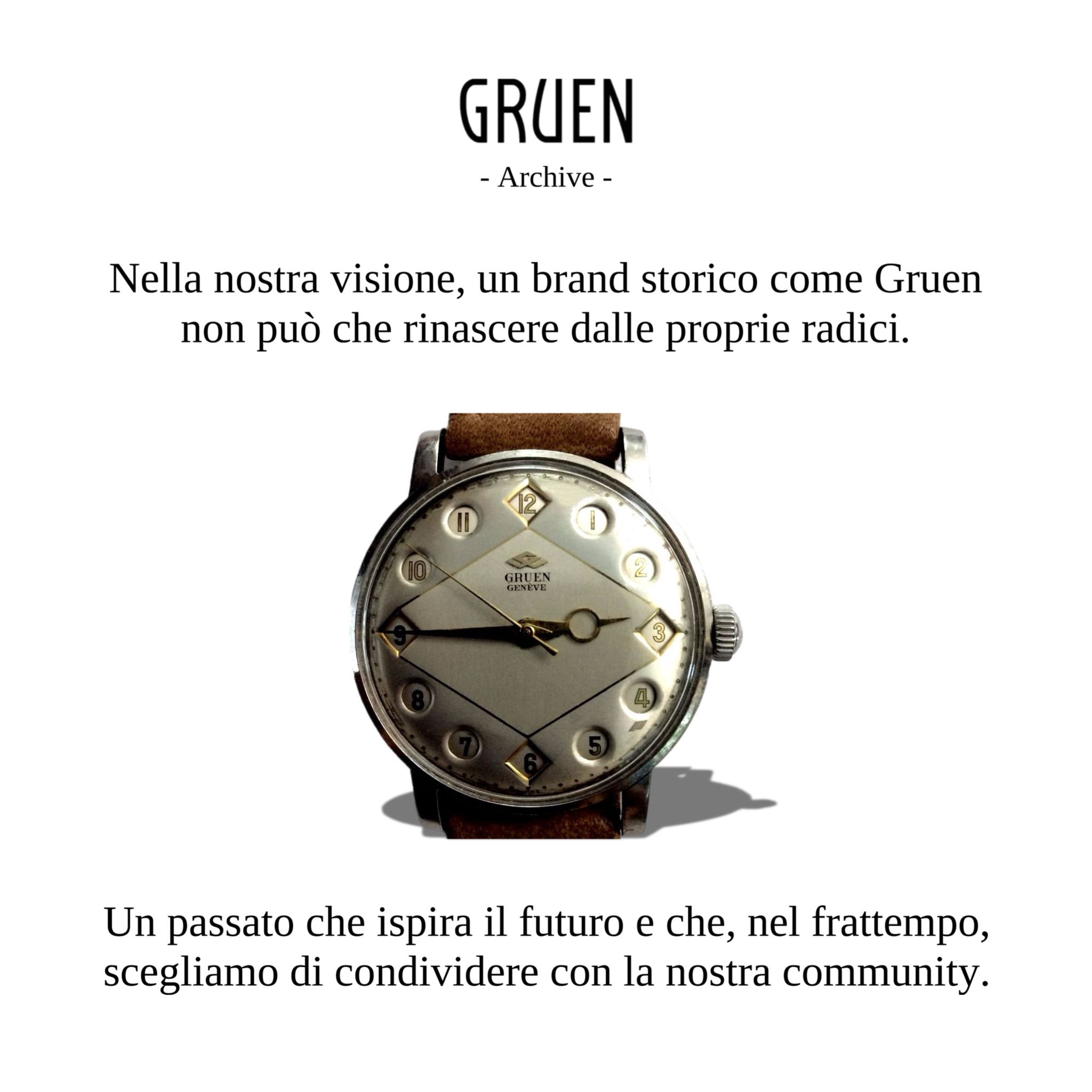 Gruen & Söhne Facebook ad: Abbiamo aperto l’archivio e riscoperto il fascino di…