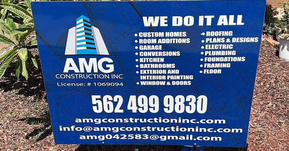 Amg construction Facebook ad: Real jobs, the best in the caunty!