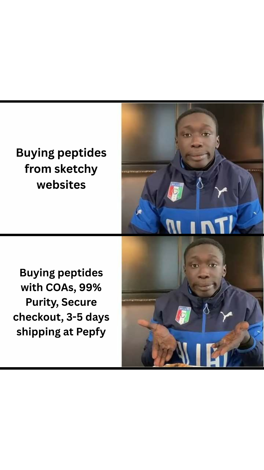 Pepfy Science Facebook ad: Get up to 30% OFF + 3-5 Days Free Shipping