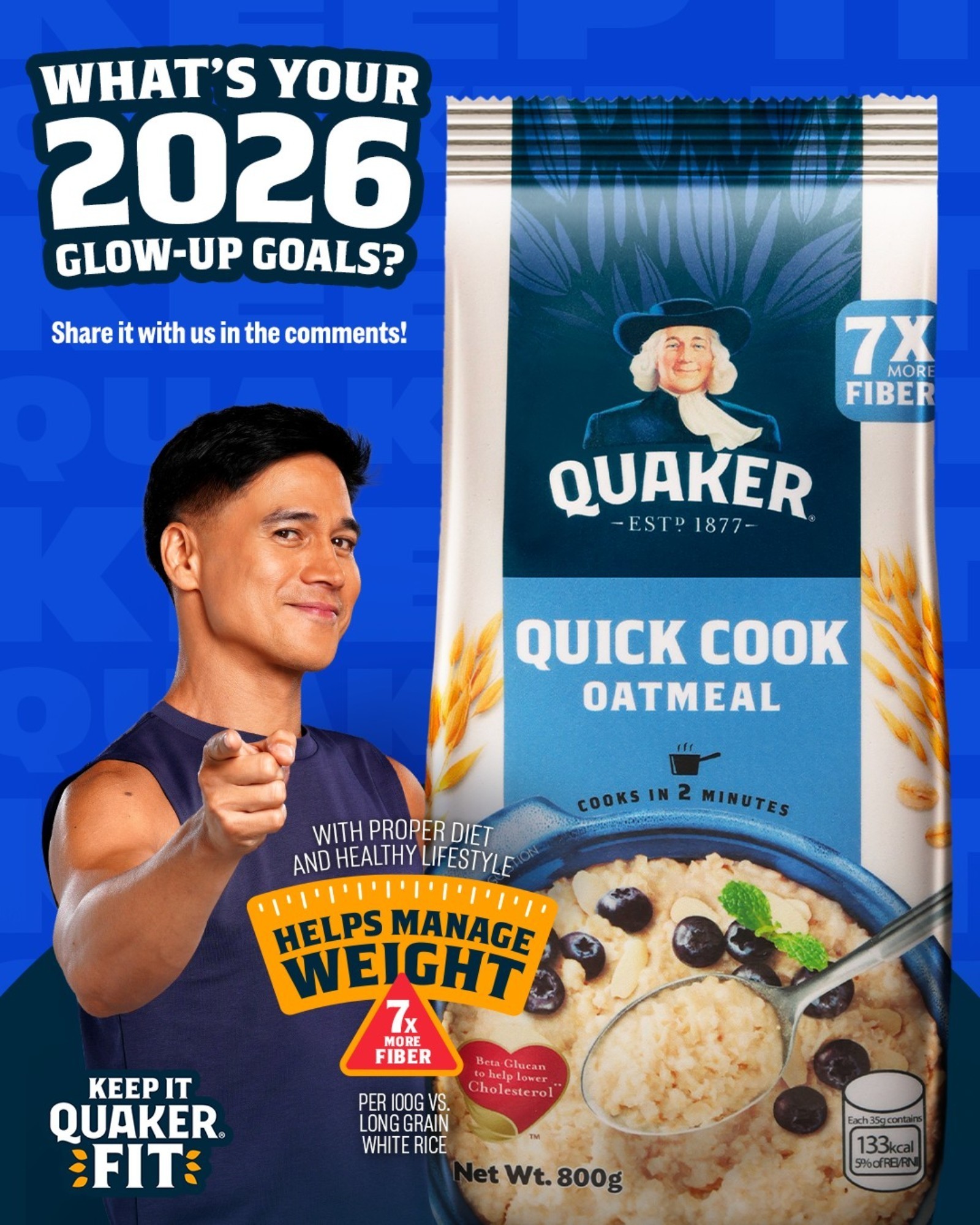 Quaker Oats Philippines Facebook ad: Don’t let your weight goals wait!