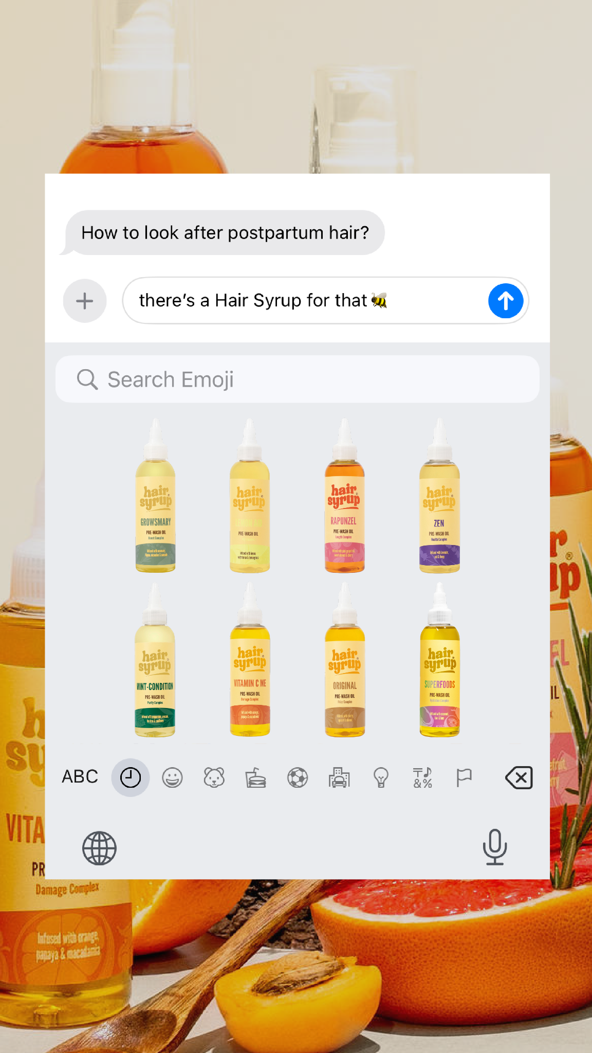 Hair Syrup Facebook ad