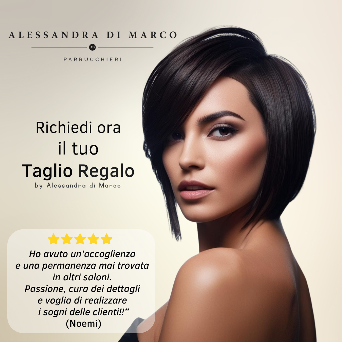 Alessandra Di Marco Parrucchieri Facebook ad: Ecco il tuo Taglio Sartoriale in Regalo