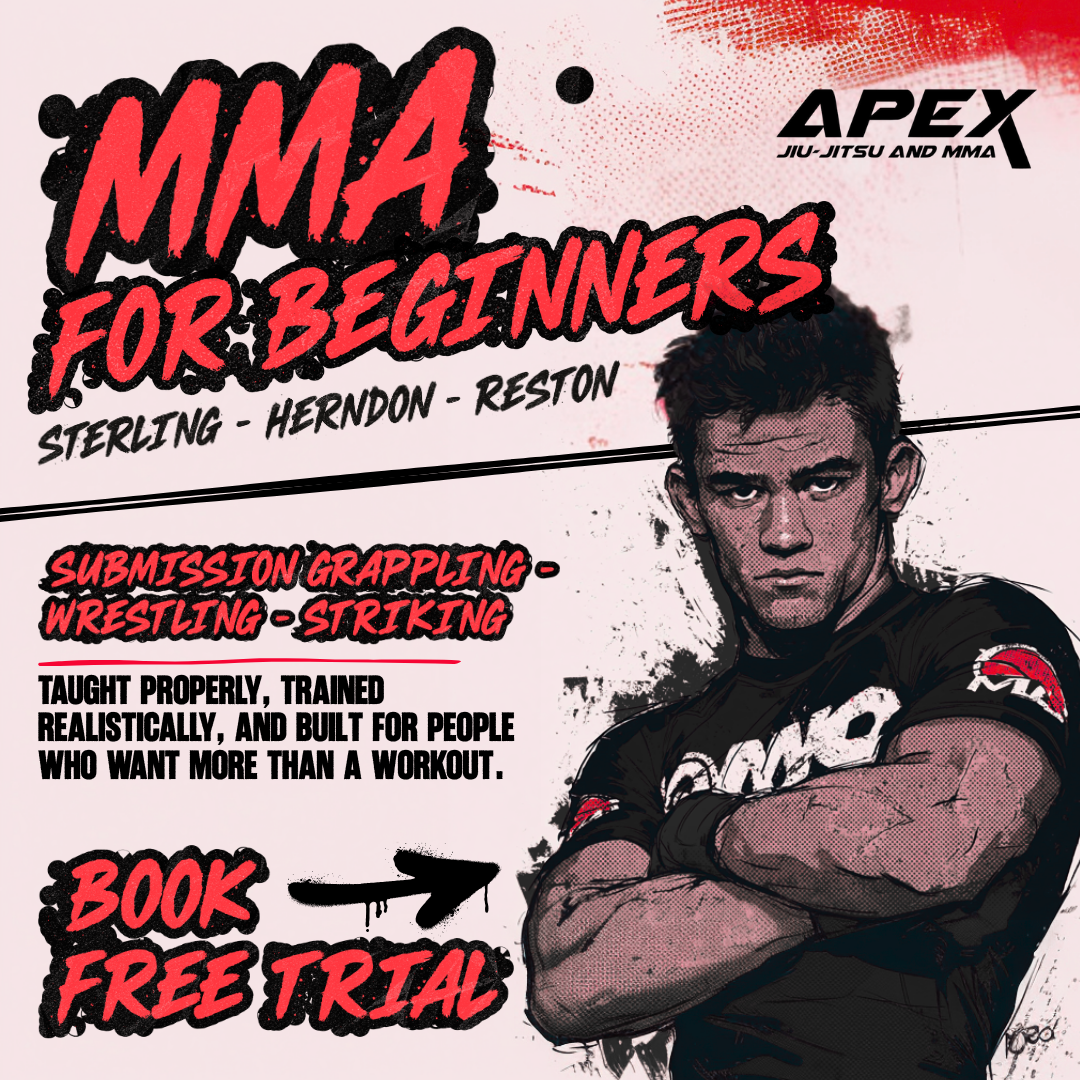 Apex Jiu jitsu and MMA Sterling Facebook ad: BOOK YOUR FREE SESSION