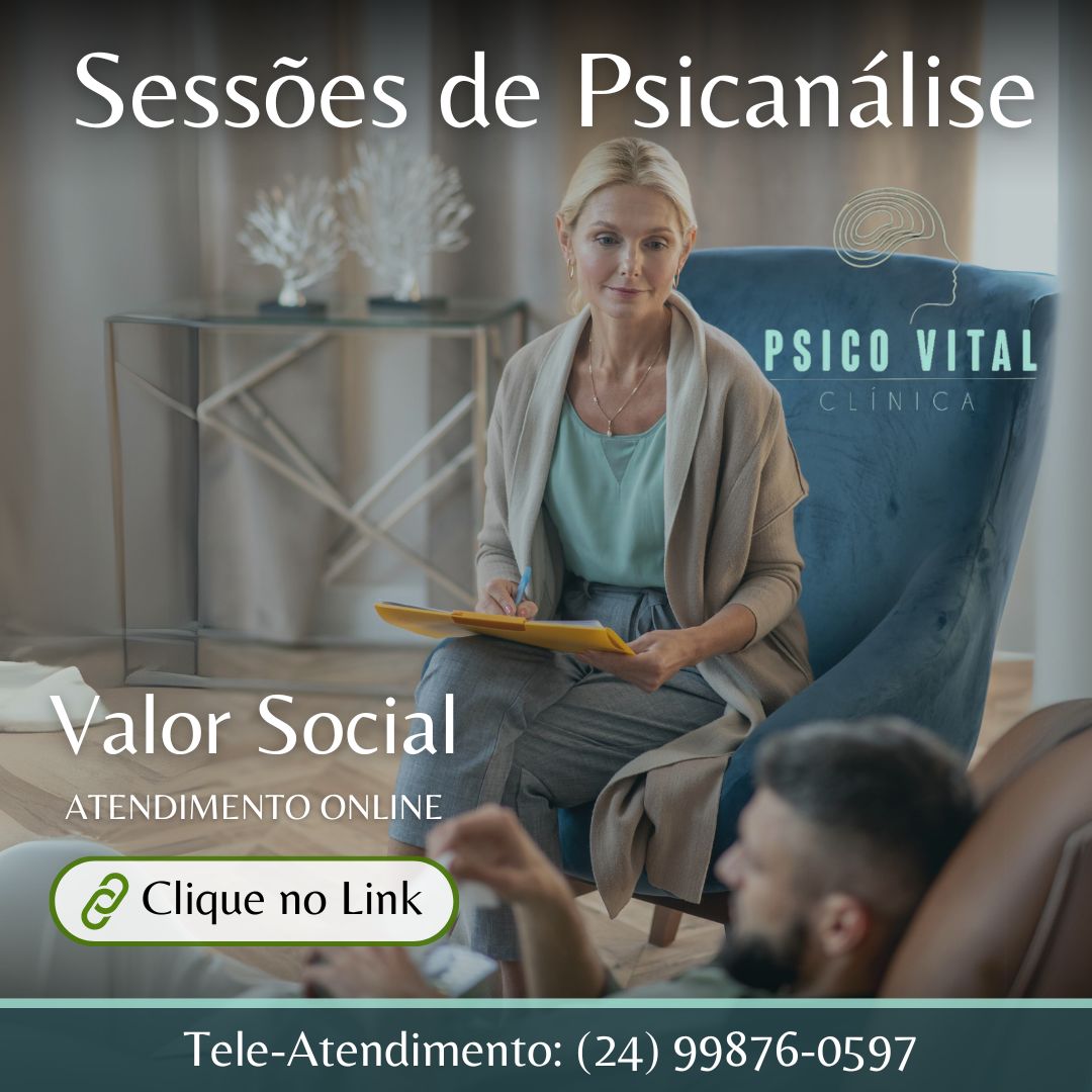 Clínica Psico Vital Facebook ad: Cuide da sua mente hoje.