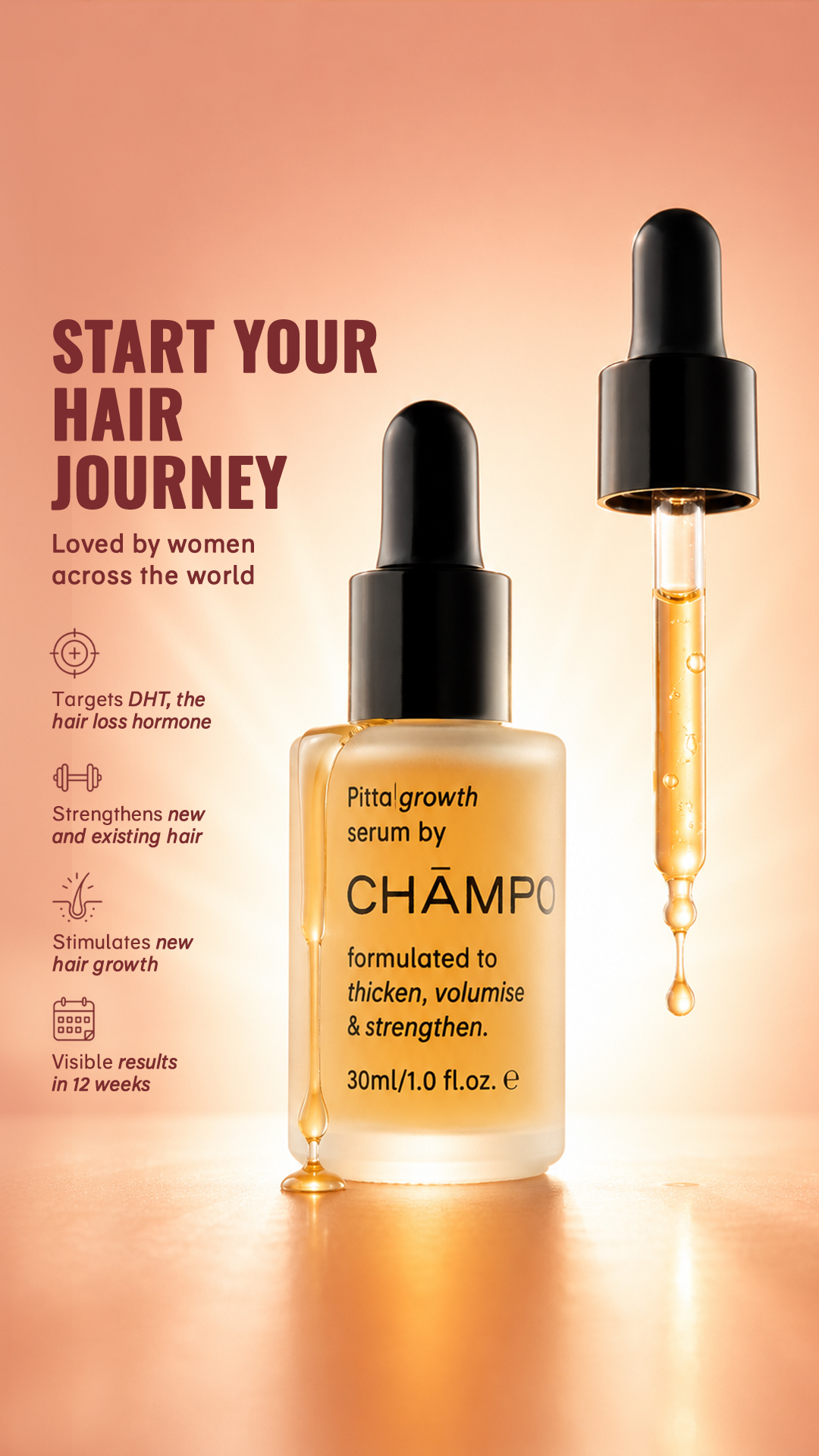 Chāmpo Haircare Facebook ad
