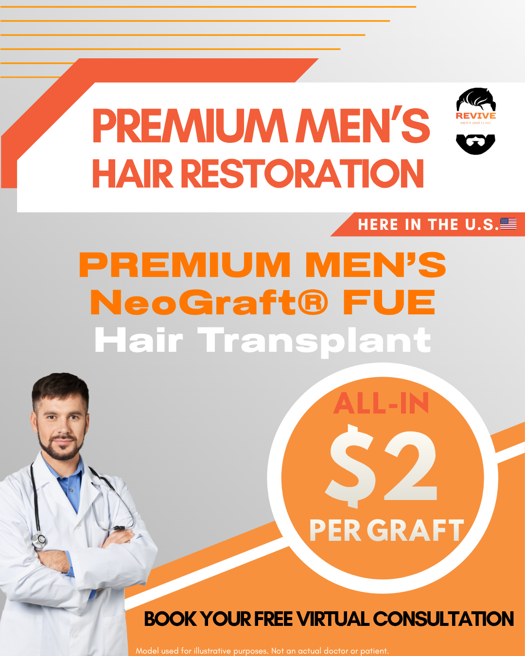 Revive Men's Hair Clinic Facebook ad