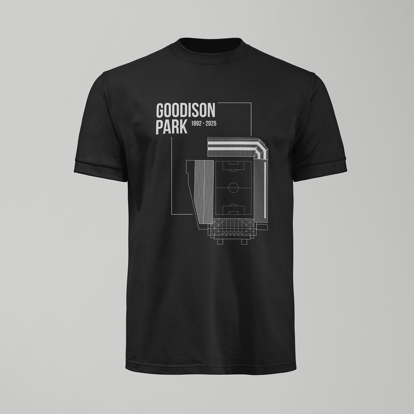 Forever Everton Facebook ad: Everton - Goodison Park Blueprint Tshirt
