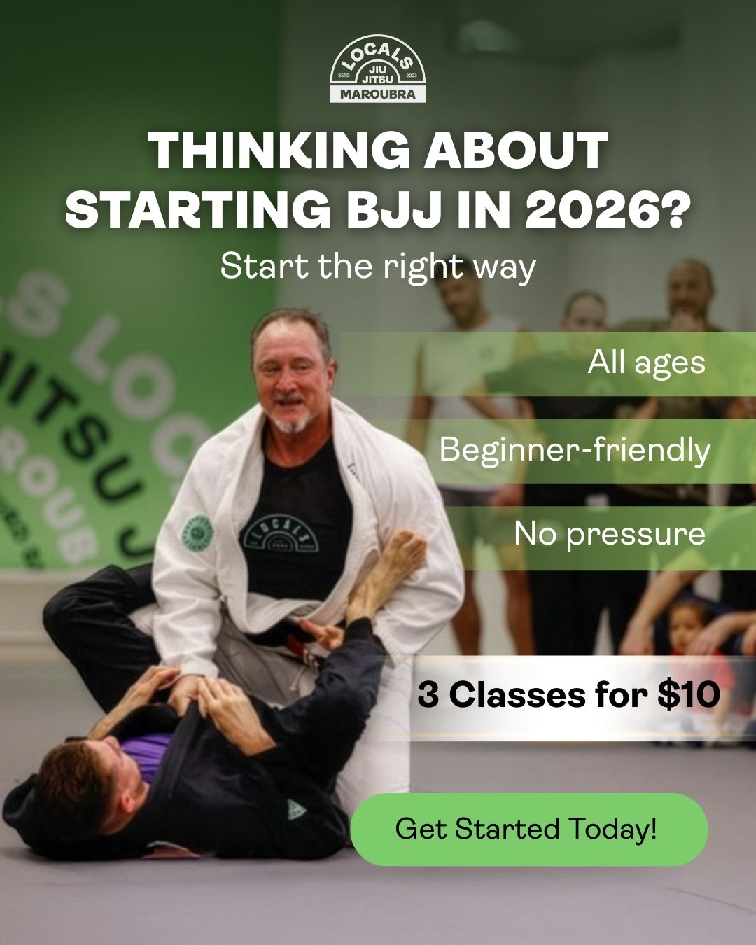 Locals Jiujitsu Maroubra Facebook ad: Get Started For Only $10!