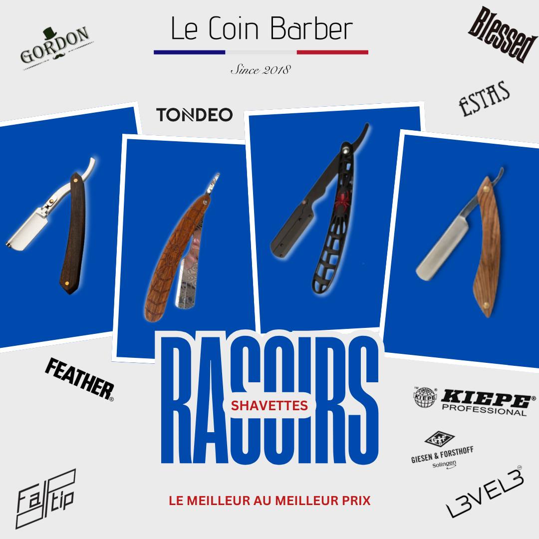 Le Coin Barber Facebook ad: Une shavette, un coupe-choux, un rasoir c'est ici…