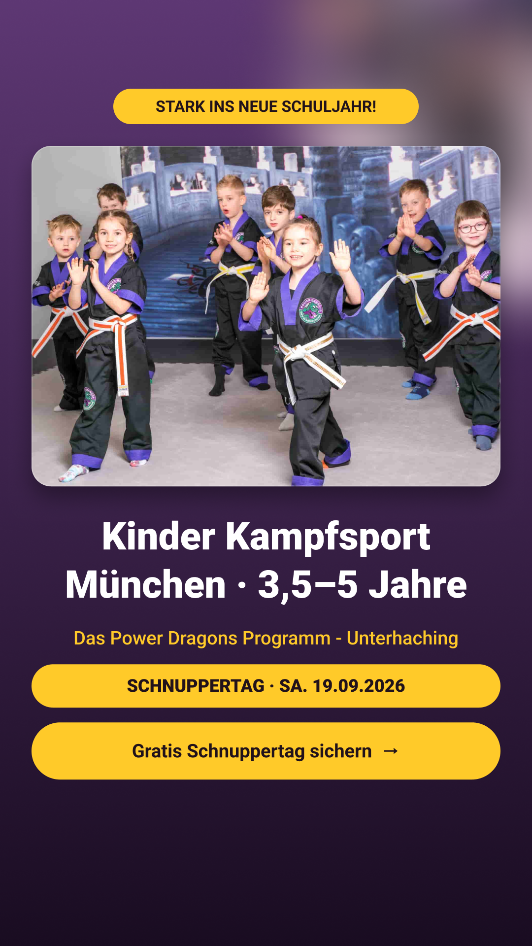 Kampfsport für Kinder München Facebook ad