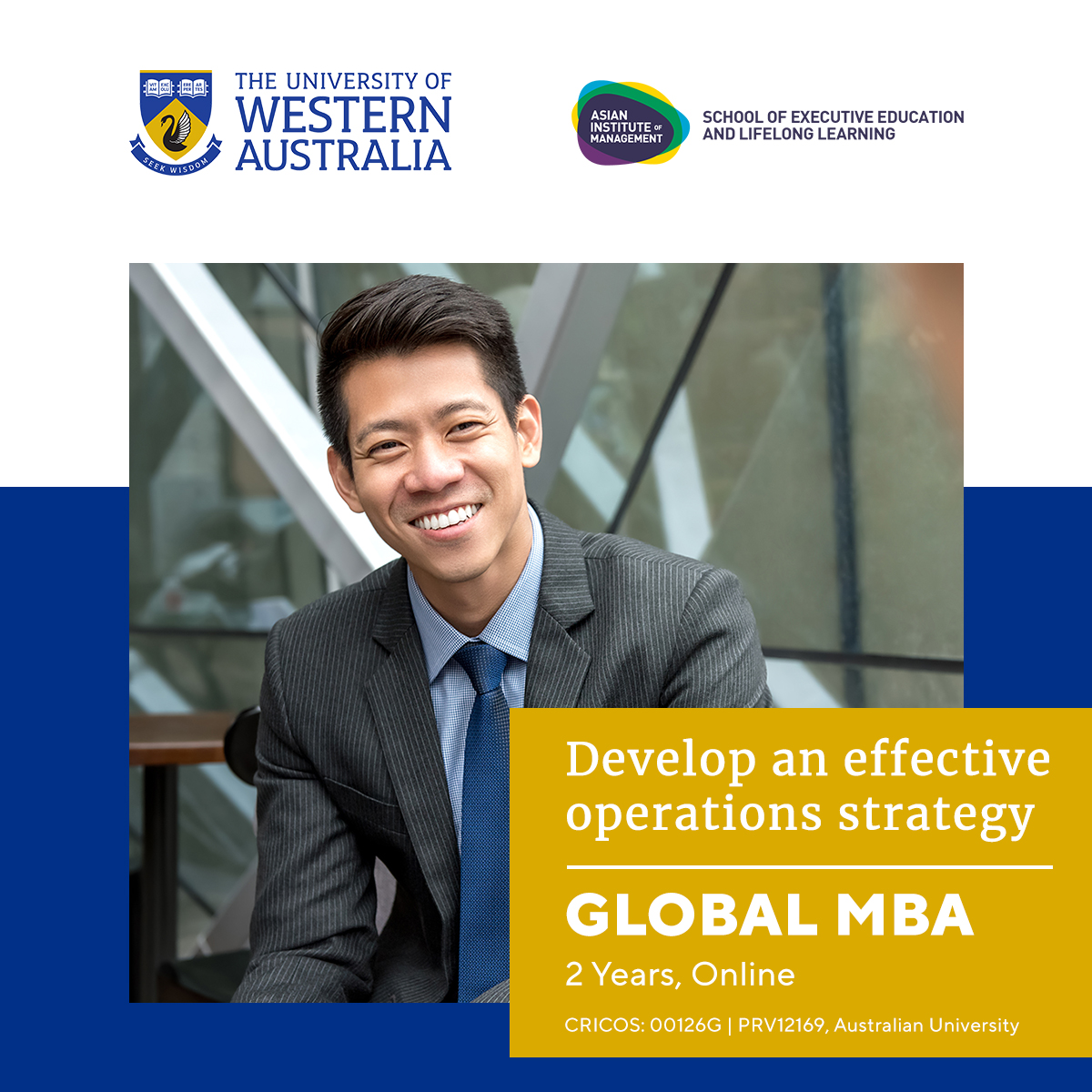 The University of Western Australia Global MBA with PG Diploma from AIM Facebook ad