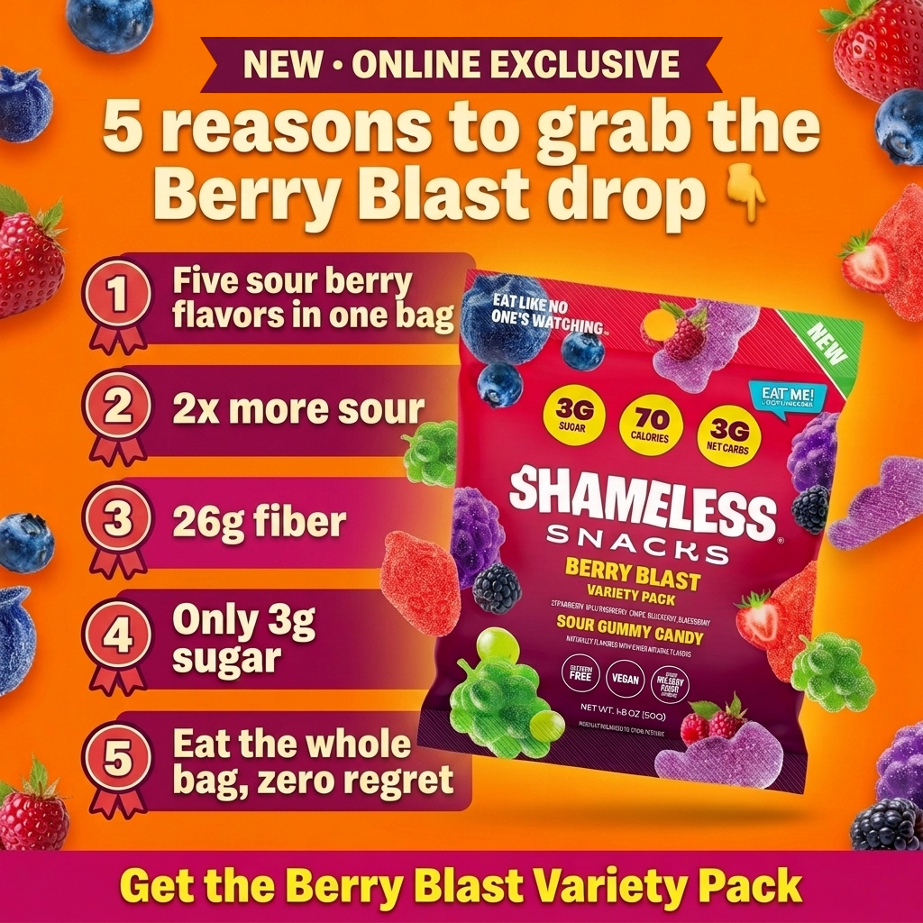 Shameless Snacks Facebook ad