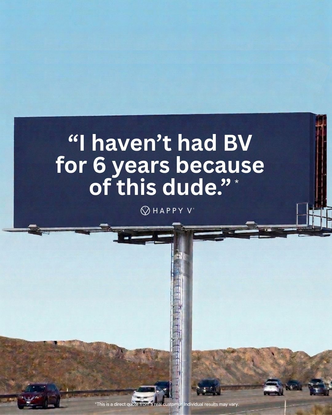 Happy V Facebook ad