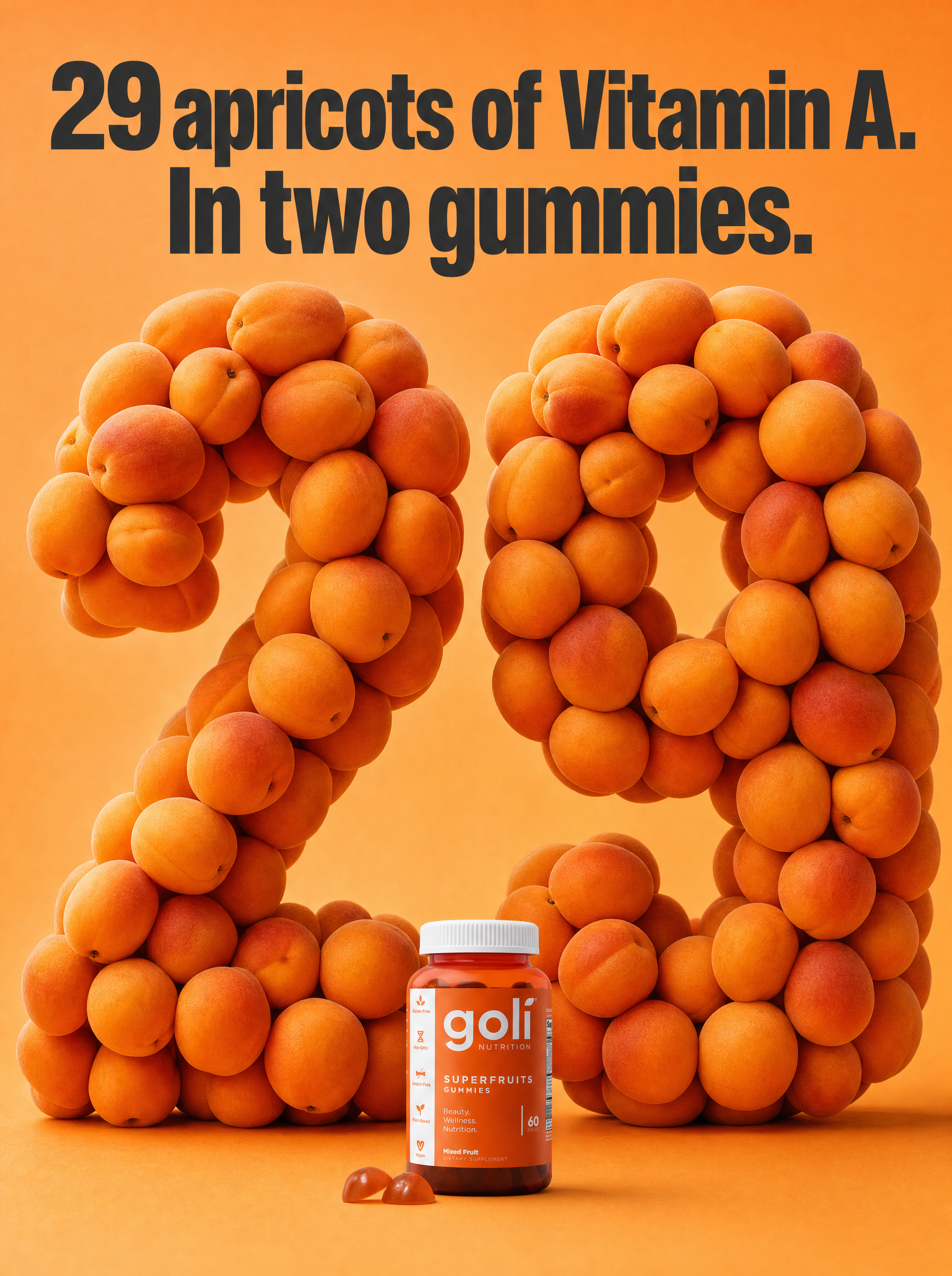 Goli Facebook ad: $50 of Fruit, or Two Gummies?