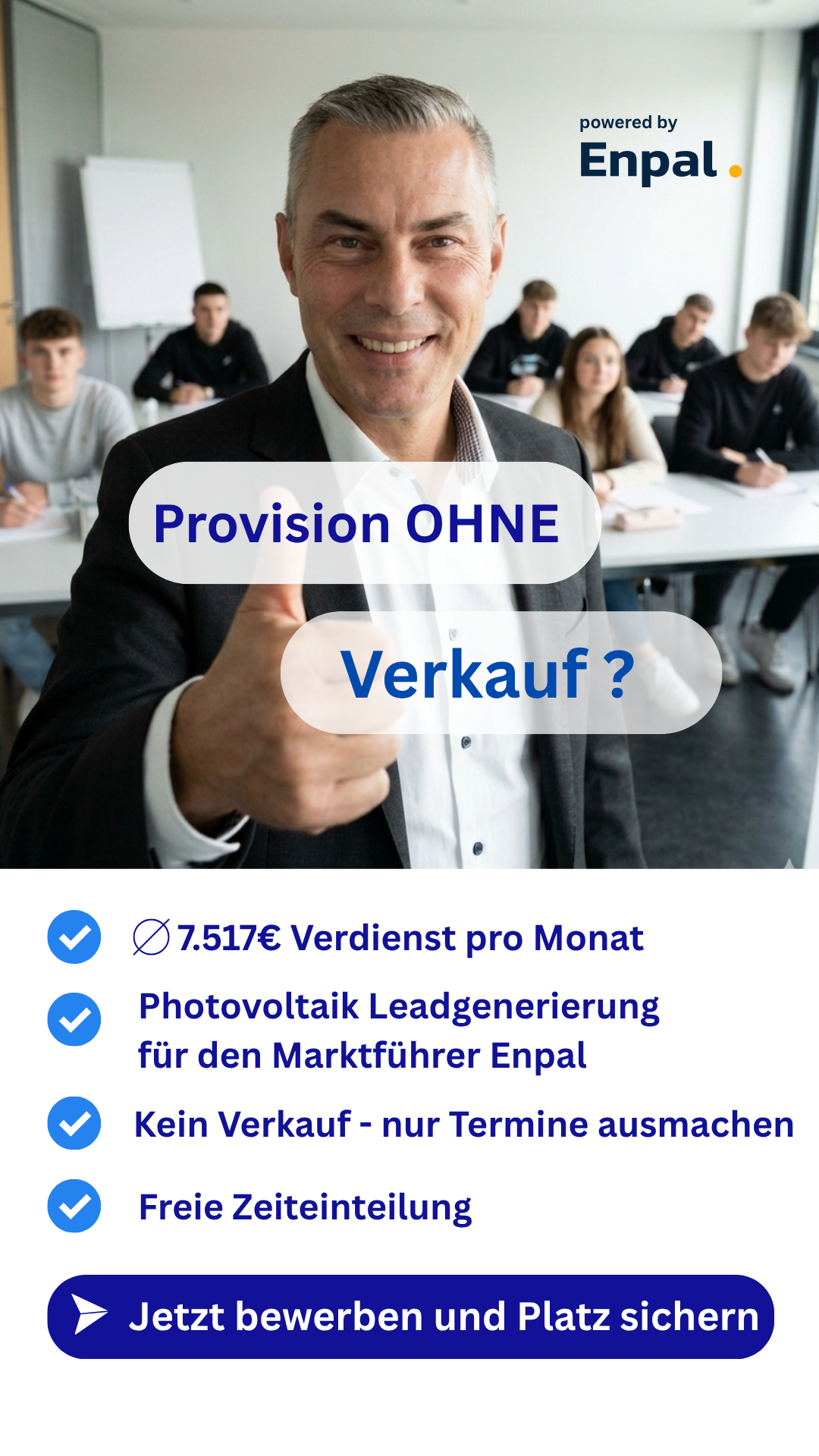 Despos GmbH Facebook ad: Mehr verdienen im Vertrieb?