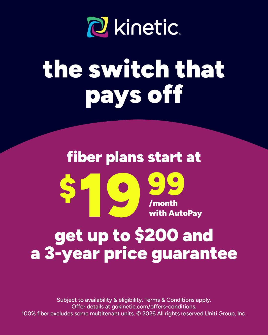 Kinetic Internet Facebook ad