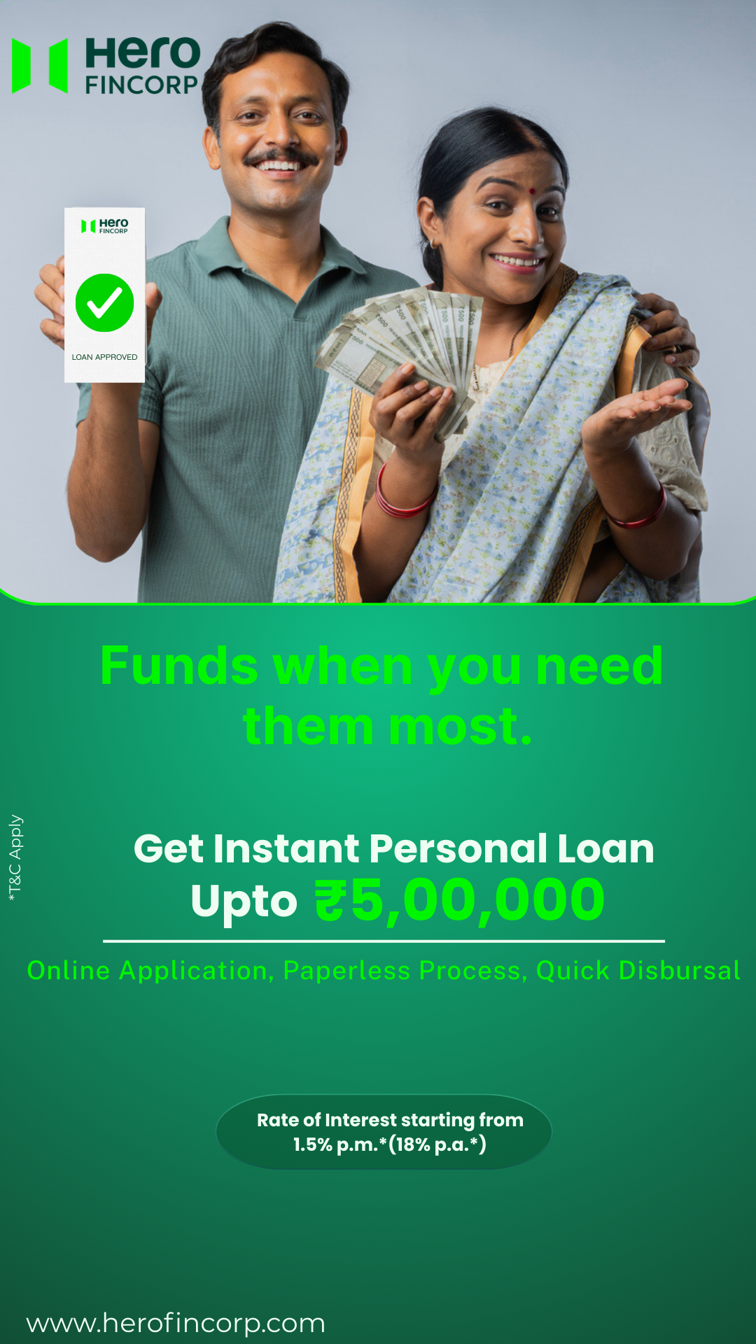 Hero FinCorp Facebook ad