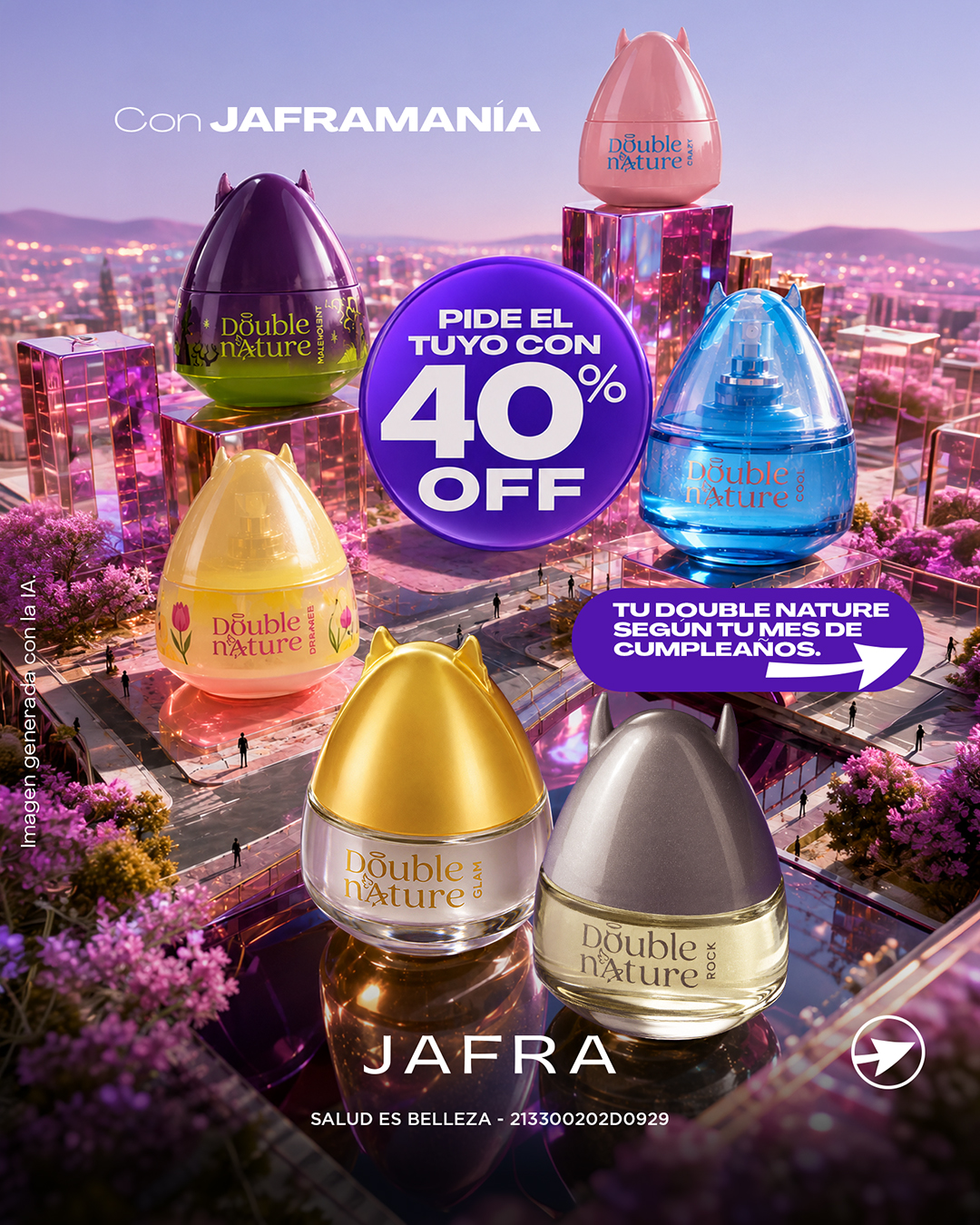 JAFRA Cosmetics Facebook ad: Descubre tu Double Nature según tu mes de…
