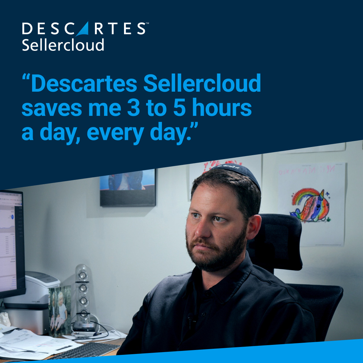 Descartes Sellercloud Facebook ad: 500M+ automations. Zero headaches.