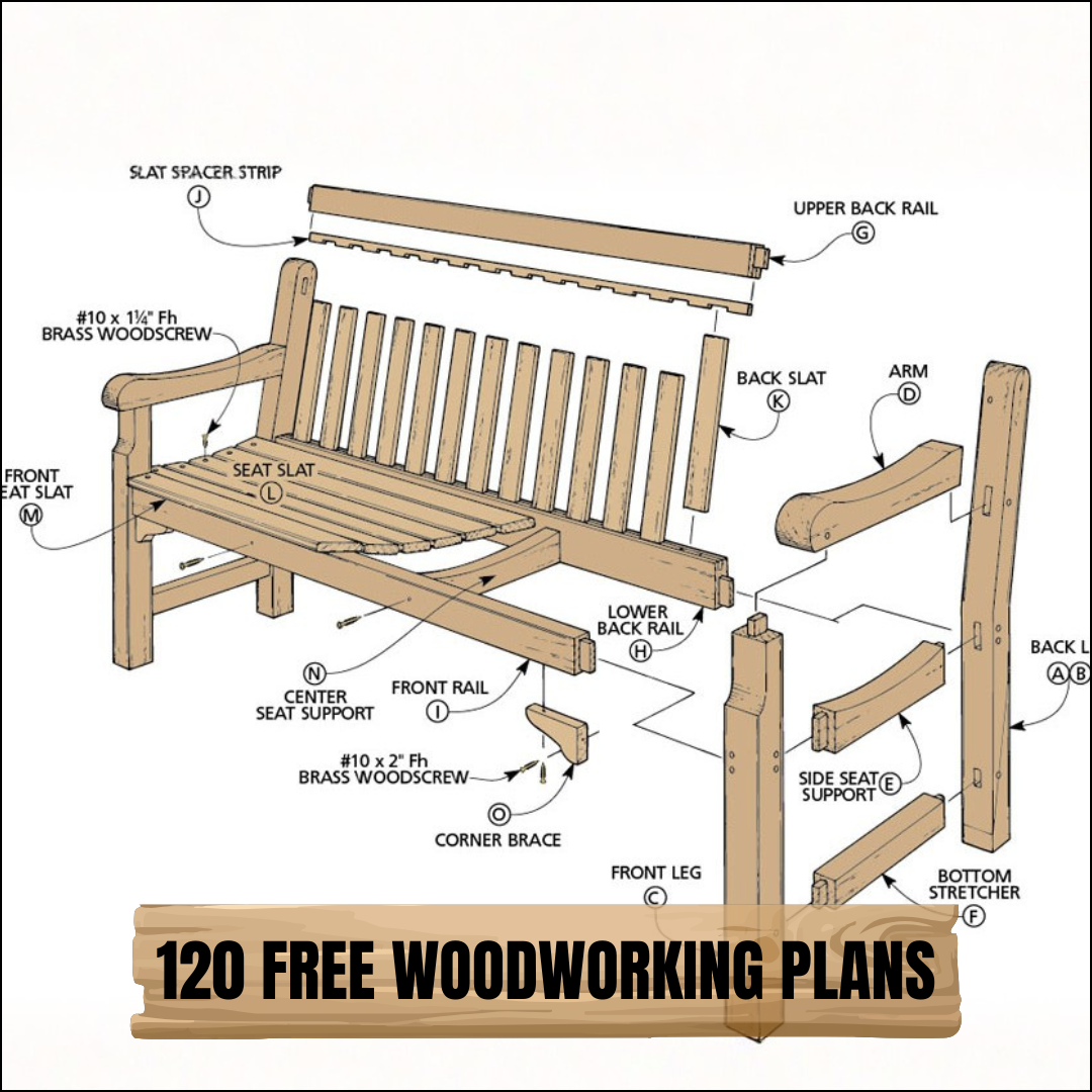 Walt's Wood Shop Facebook ad: 120 Free Woodworking Plans
