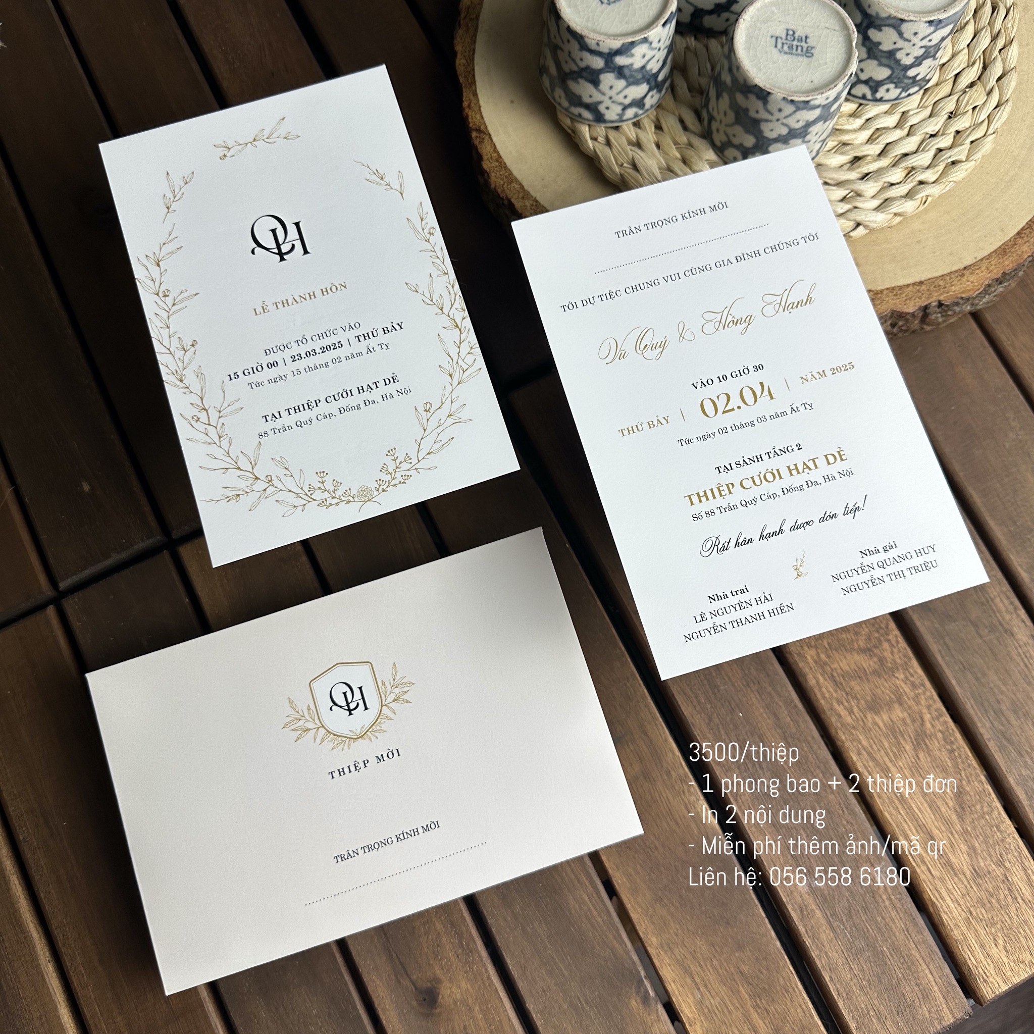 Thiệp cưới Hạt dẻ Facebook ad: Thiệp cưới đẹp chỉ 3.500đ/thiệp!