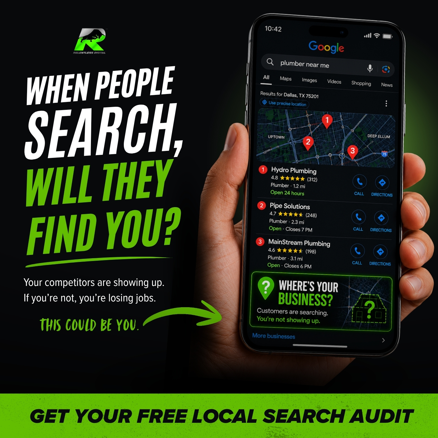 Relentless Digital Facebook ad