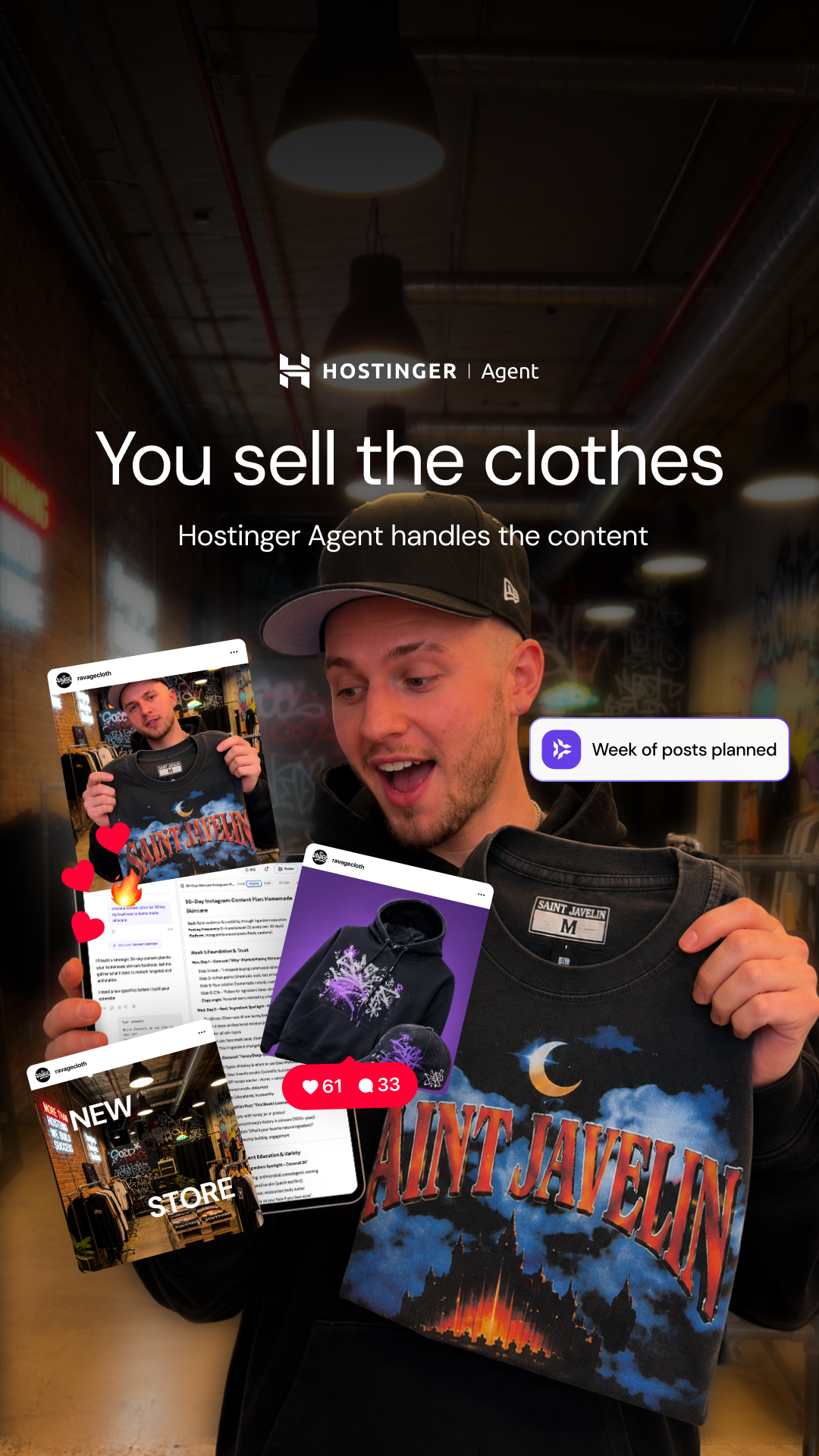 Hostinger Facebook ad: Hostinger Agents