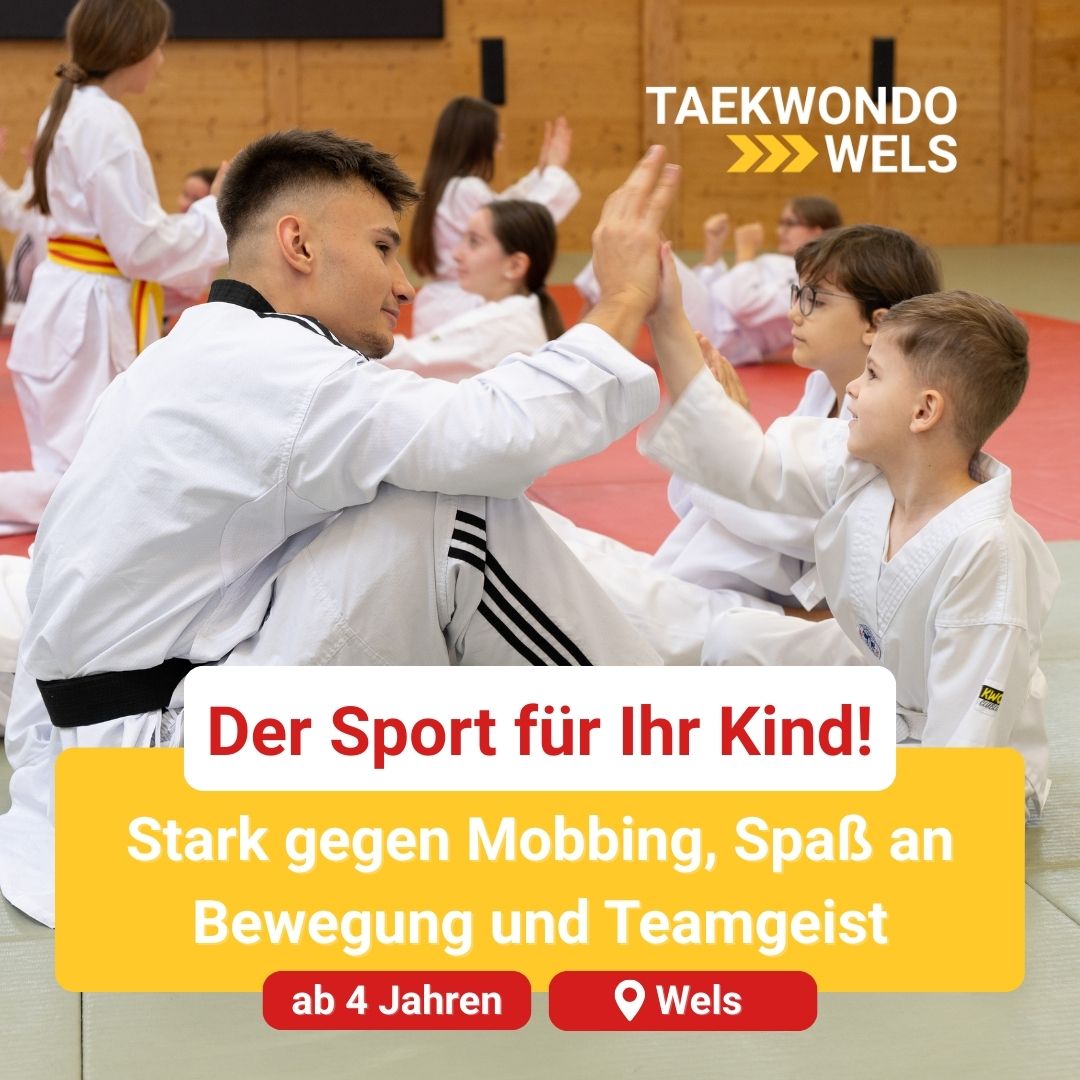 Taekwondo Wels Facebook ad: Gratis Probetraining!