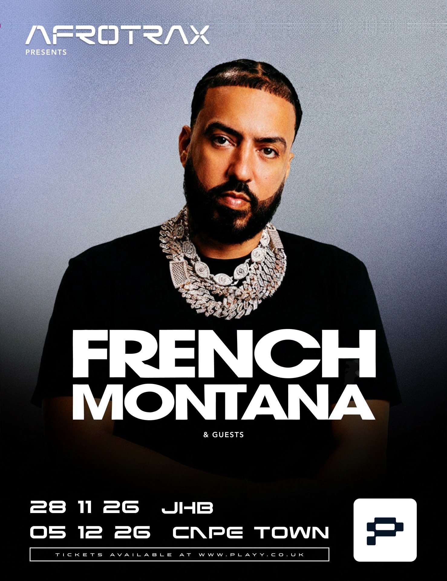 PLAYY. Facebook ad: PLAYY. presents FRENCH MONTANA & guests