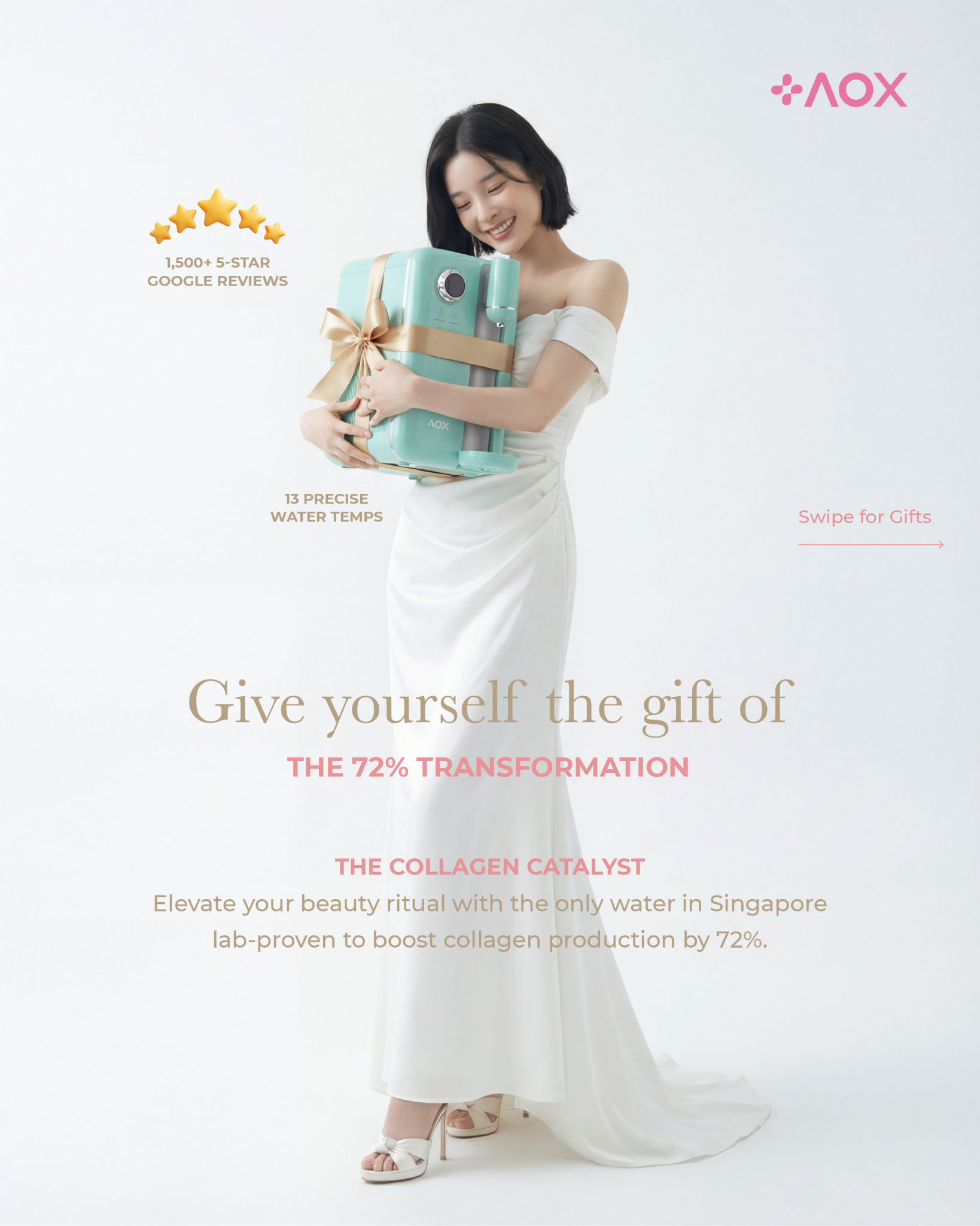 AOX Singapore Facebook ad: Give yourself the gift of transformation.