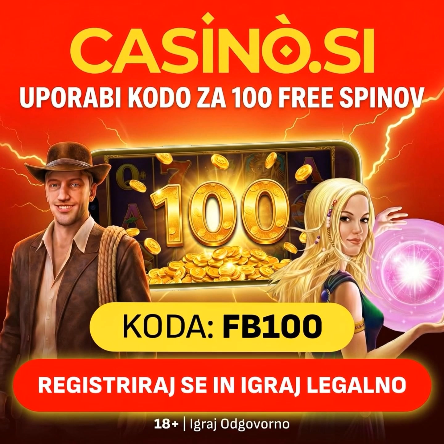 Ujemisreco.si Facebook ad: IGRAJ NA SPLETU