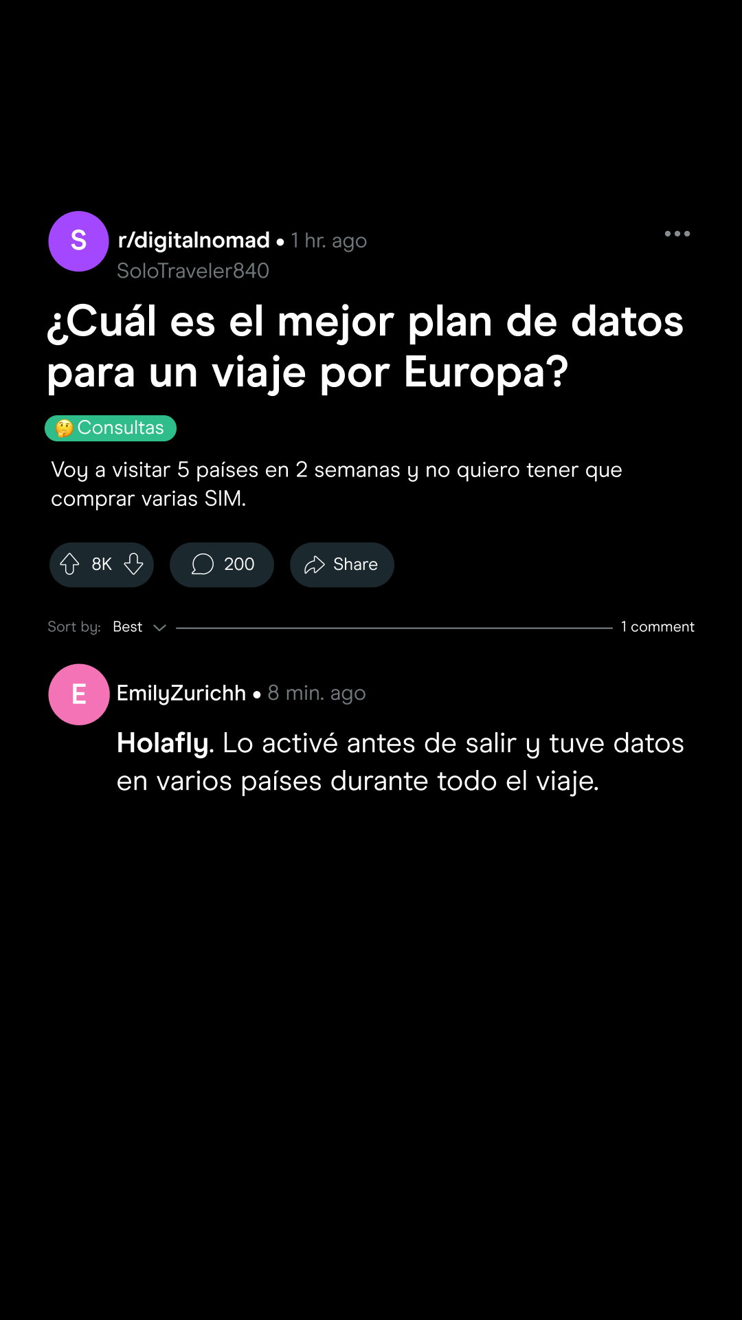 Holafly - Español Facebook ad