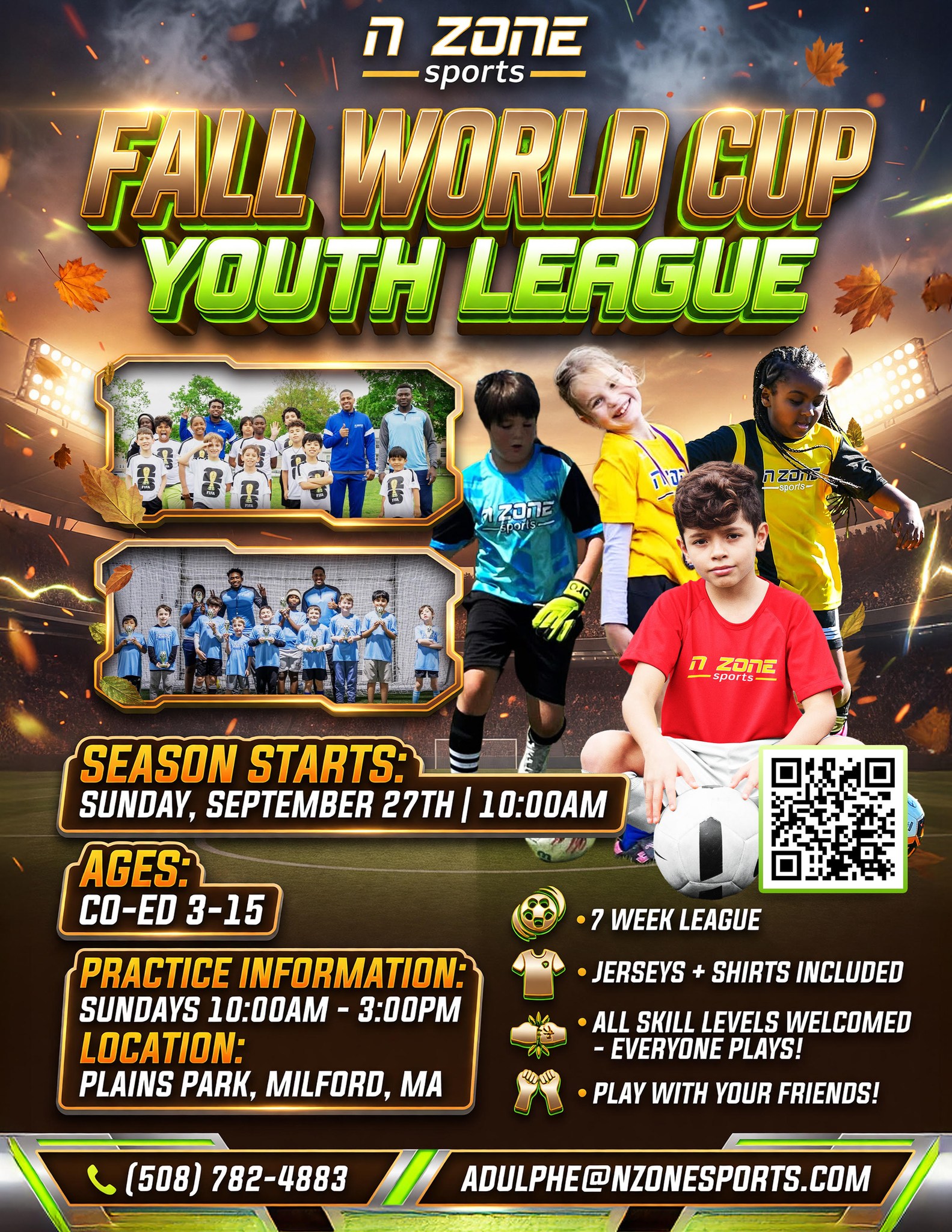 Nzone Sports Metrowest Facebook ad: Register for the Top-Ranked Fall Youth Soccer League…