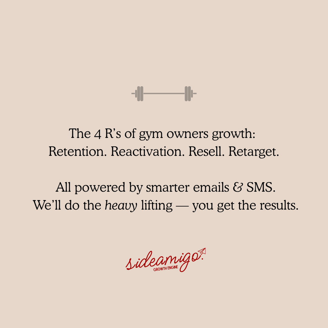 Sideamigo Facebook ad: Gym Retention That Pays for Growth.