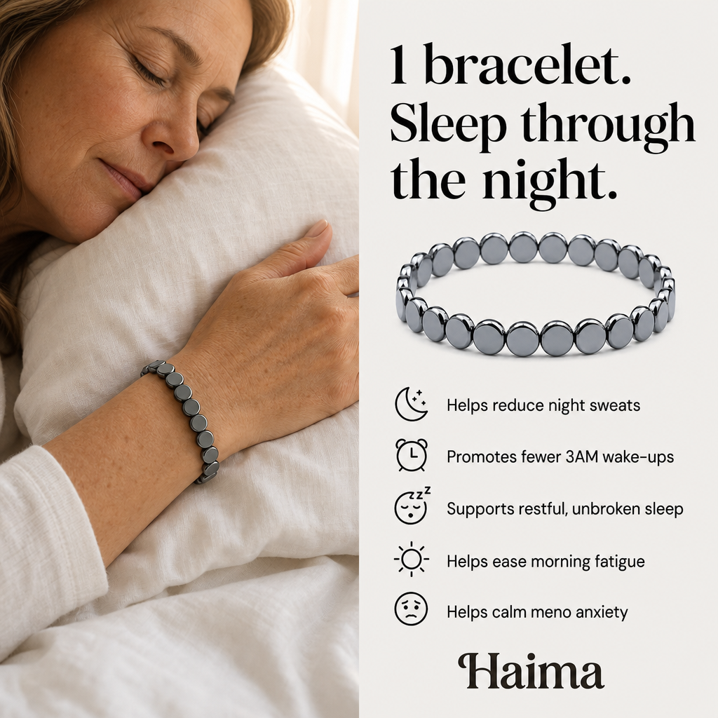 Haima Facebook ad: Haima Hematite Bracelet | Your Natural Menopause Solution