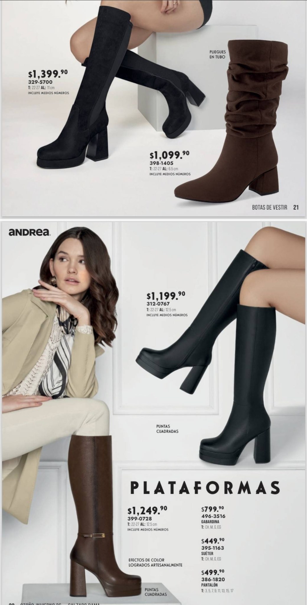 Caraluna Store Facebook ad: Botas y botines Marca Andrea
