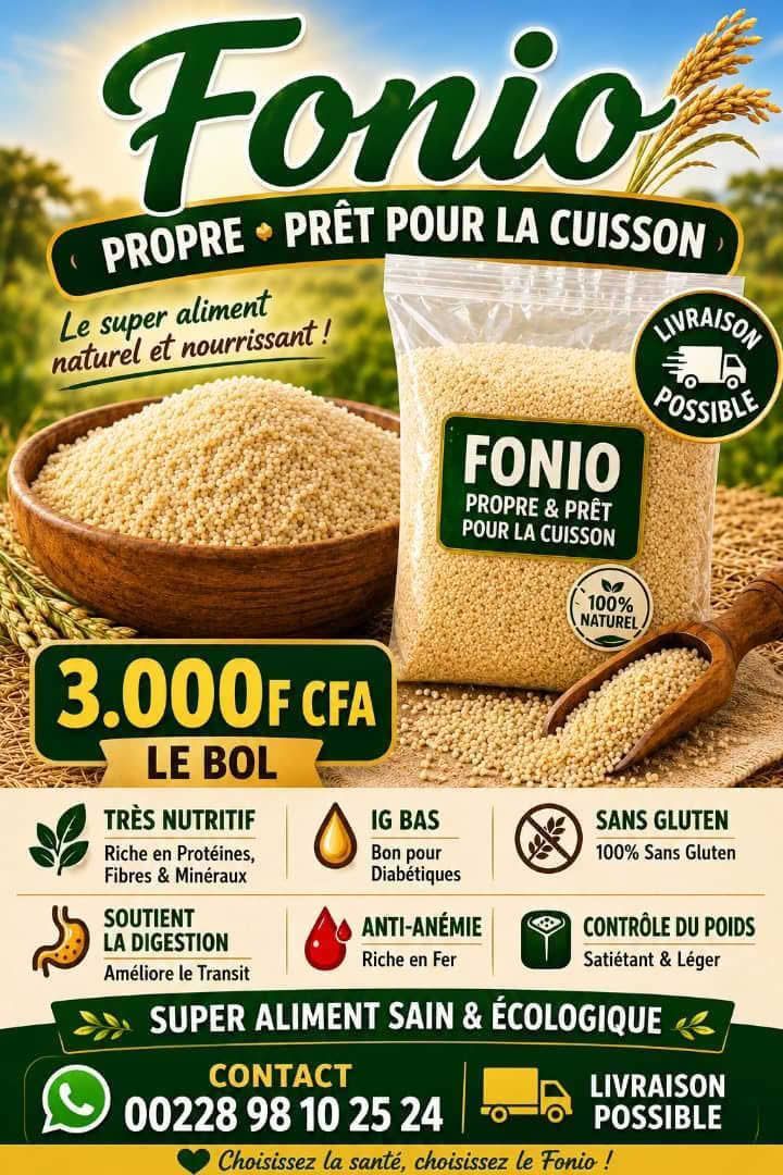Nael Facebook ad: Le fonio contrôle le poids et la glycémie.