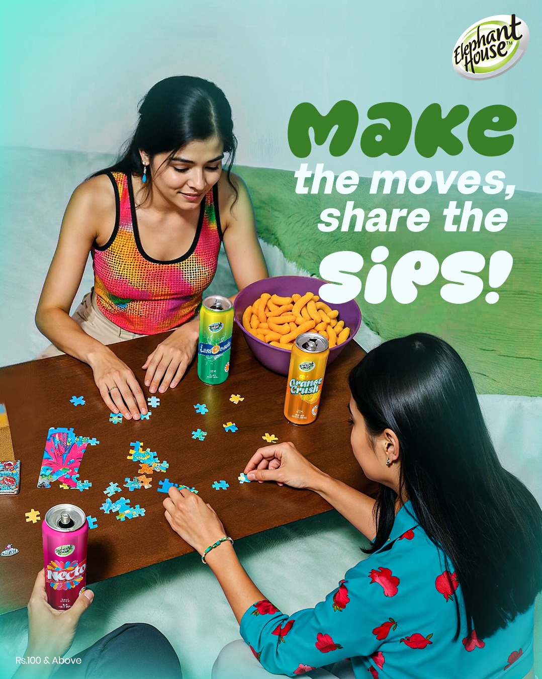 Elephant House - Beverages Facebook ad: Make the moves, share the sips!