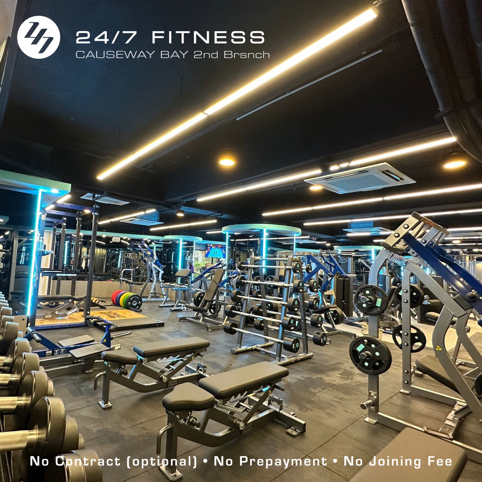 24/7 Fitness Causeway bay Second Branch Facebook ad: 24/7 FITNESS銅鑼灣第二分店 24小時全日開放,智能化自助服務,會員可隨時享用頂級的健身設施,在優越舒適的環…