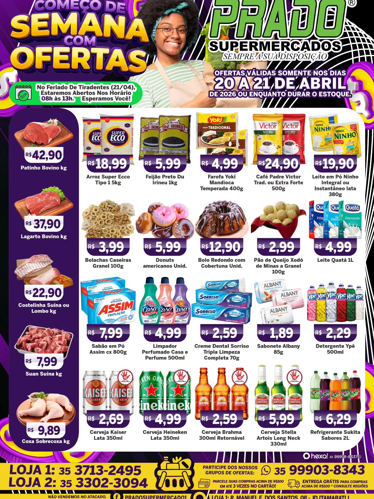 Prado supermercados Facebook ad: SEGUNDA E TERÇA IMBATÍVEL PRADO SUPERMERCADOS!