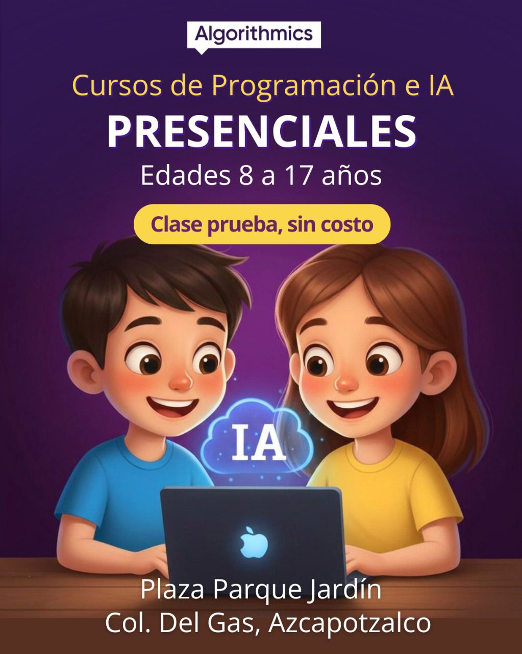 Algorithmics Azcapotzalco Facebook ad: ¿Podría tu hijo ser el próximo genio de la programación?