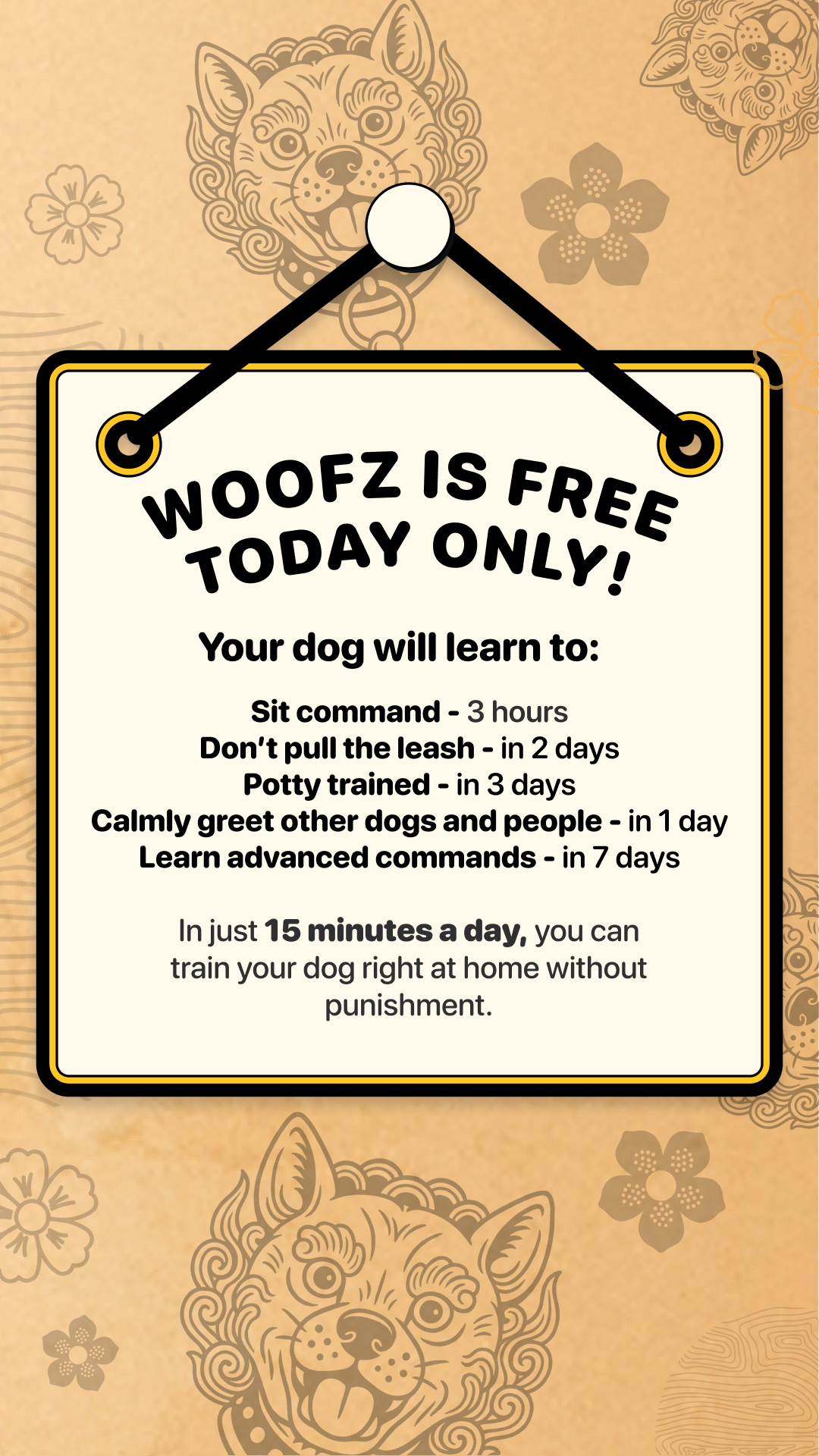Dog Training Academy Facebook ad: Start training your dog