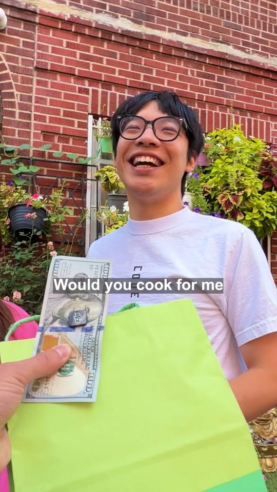Instacart Facebook ad: Asking NYC Strangers in Brooklyn to cook until…