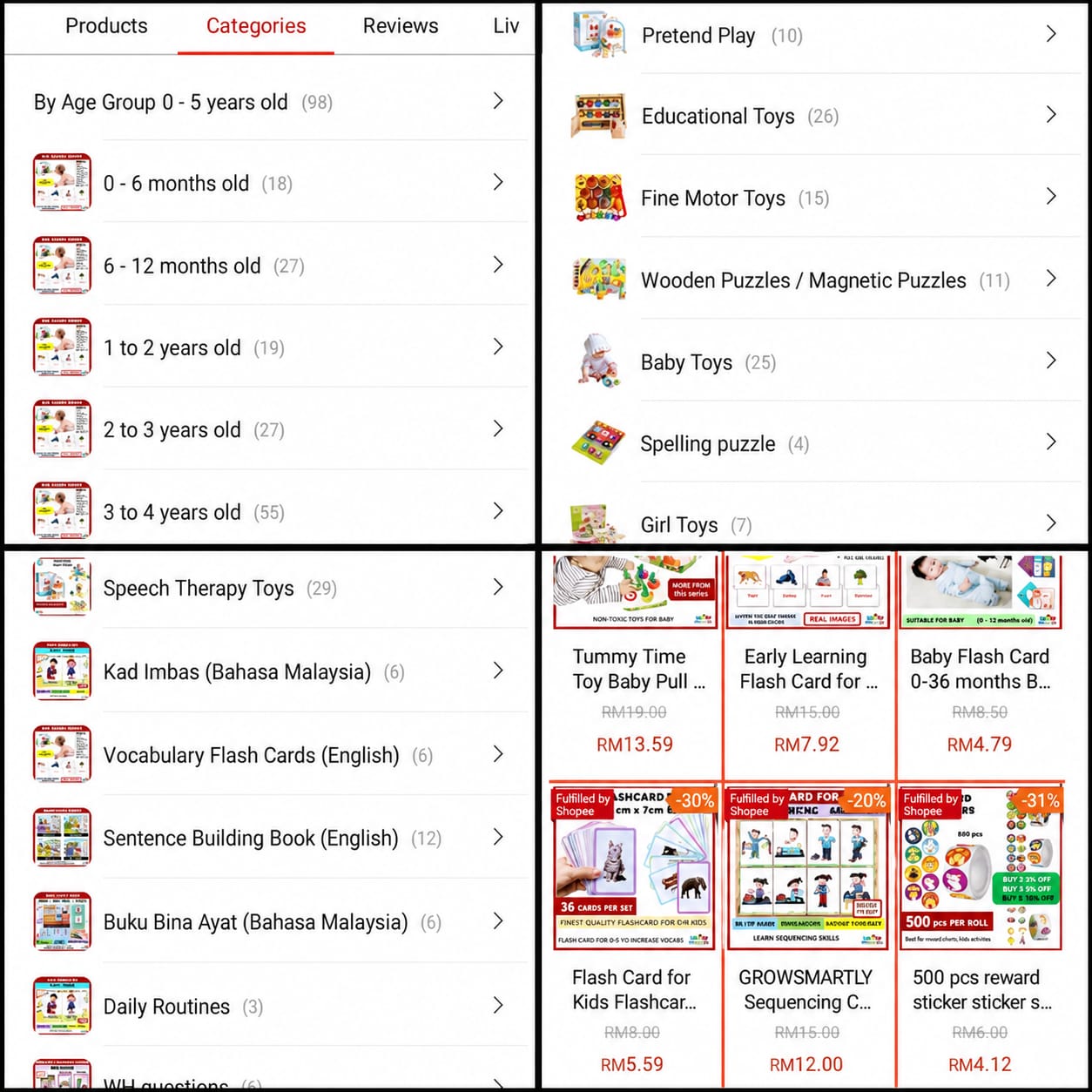 Santai Bershopping Facebook ad: Seller Education Toys Tengok Sini