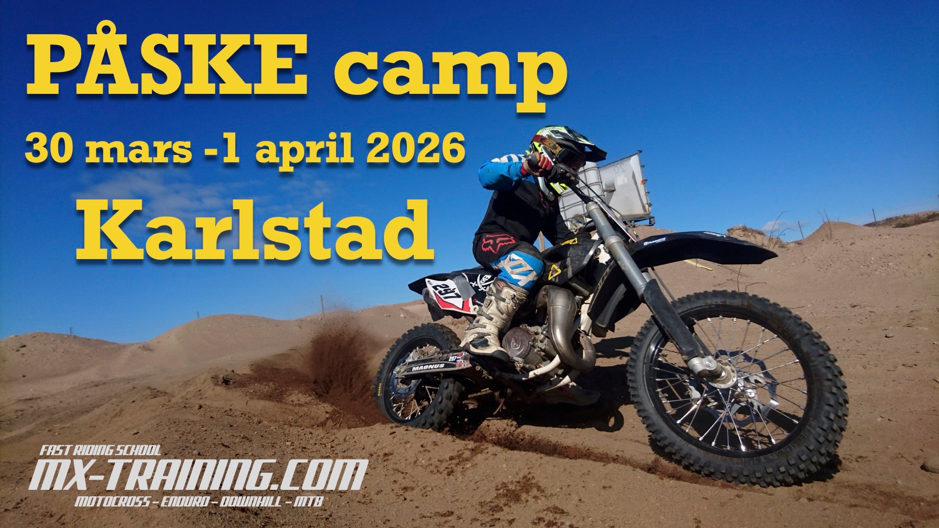 MX-TRAINING Facebook ad: Påske camp Karlstad 2026